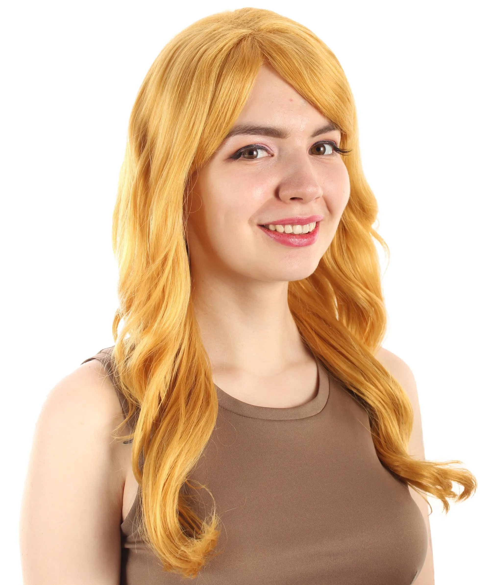 Long Length Wavy Cosplay Halloween Costume Party Hair Synthetic Fiber Mermaid Fairytale Wig, 18 Inches | HPO