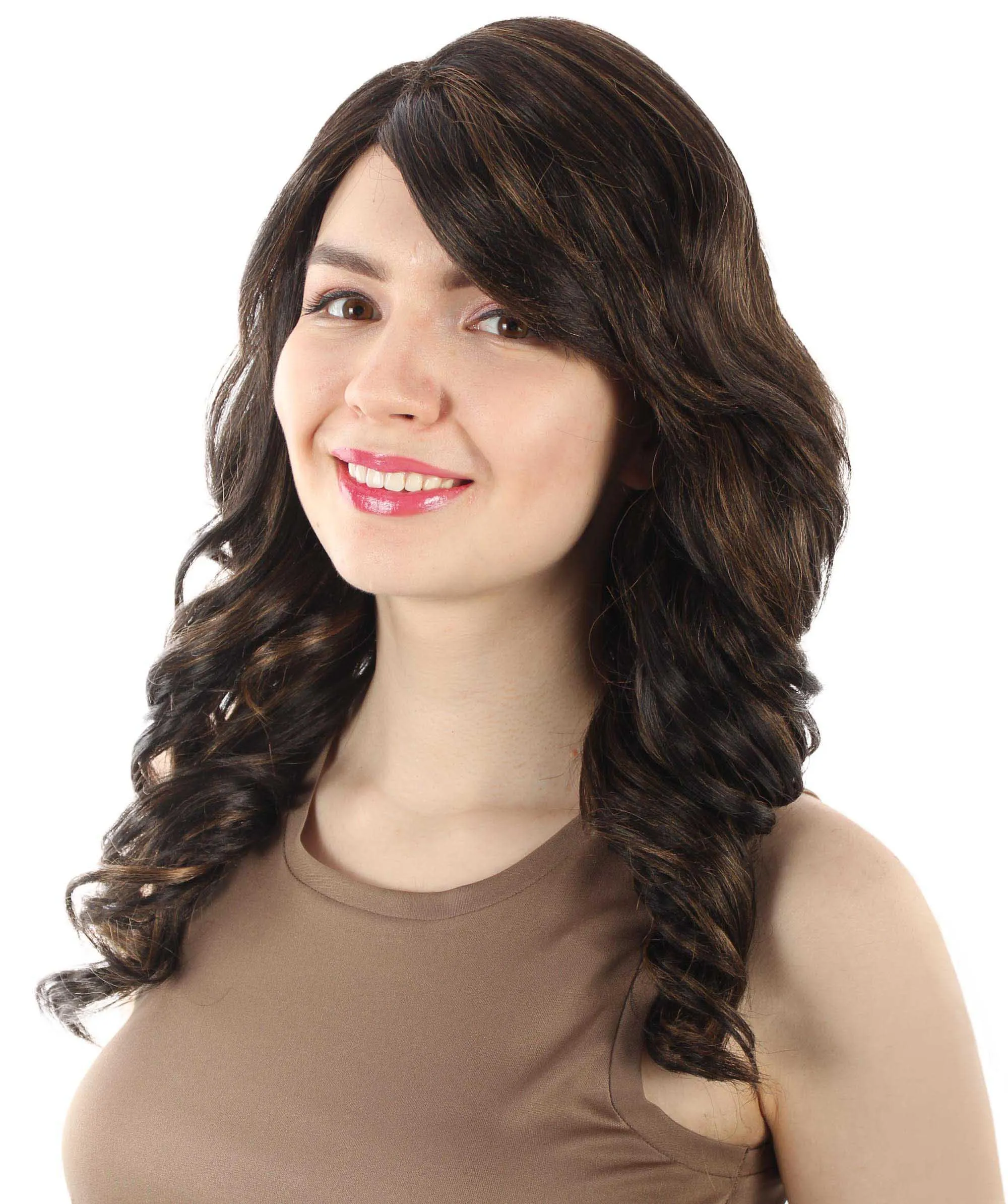Long Length Wavy Cosplay Halloween Costume Party Hair Synthetic Fiber Mermaid Fairytale Wig, 18 Inches | HPO