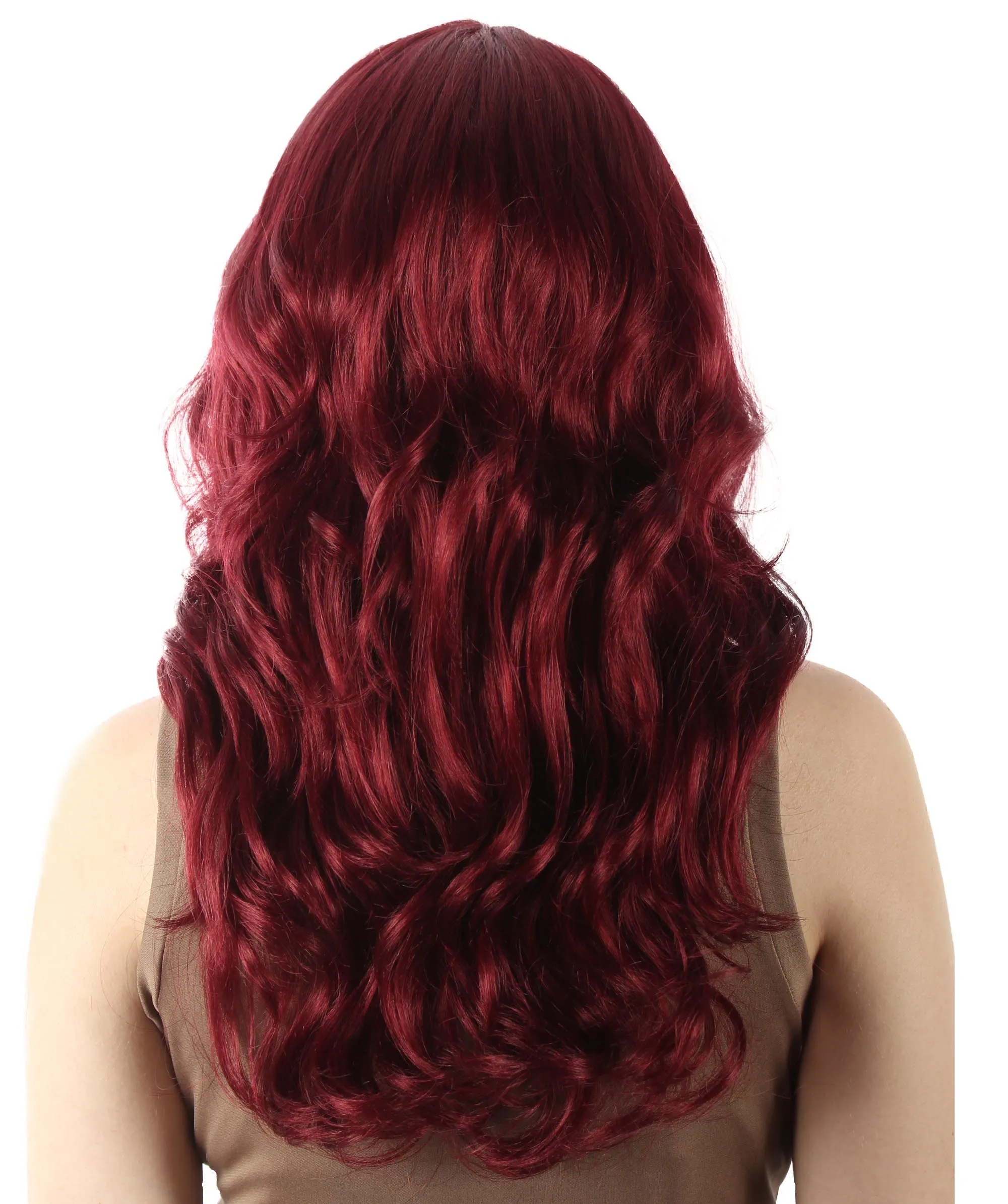 Long Length Wavy Cosplay Halloween Costume Party Hair Synthetic Fiber Mermaid Fairytale Wig, 18 Inches | HPO