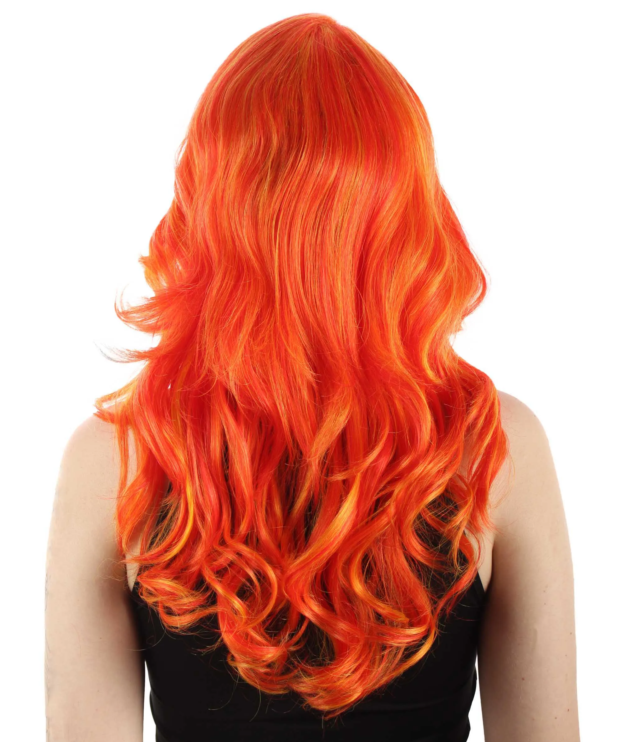 Long Length Wavy Cosplay Halloween Costume Party Hair Synthetic Fiber Mermaid Fairytale Wig, 18 Inches | HPO