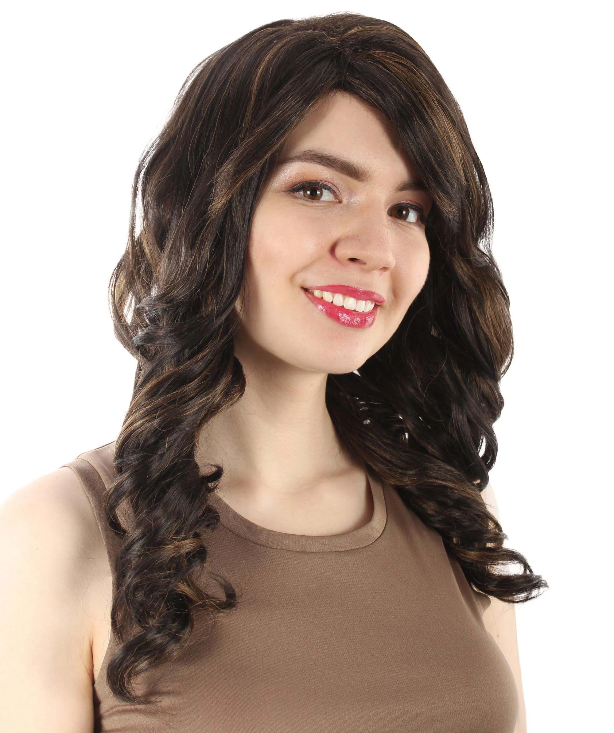 Long Length Wavy Cosplay Halloween Costume Party Hair Synthetic Fiber Mermaid Fairytale Wig, 18 Inches | HPO