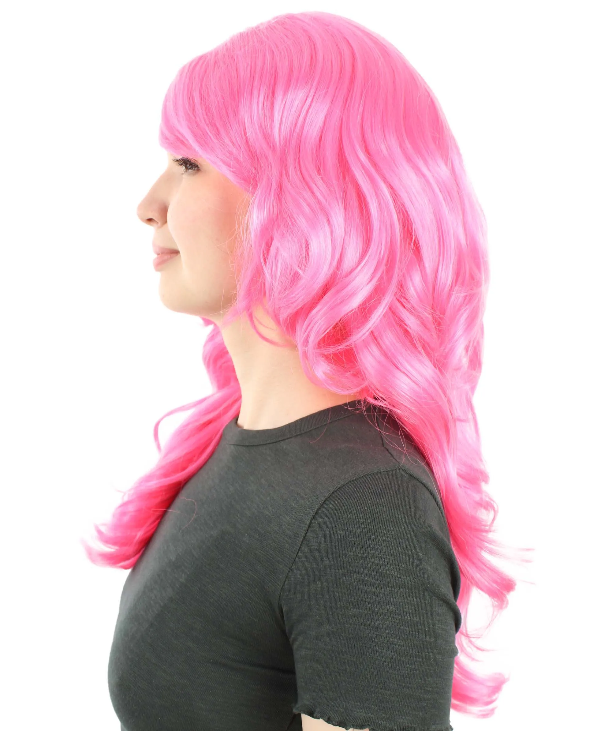 Long Length Wavy Cosplay Halloween Costume Party Hair Synthetic Fiber Mermaid Fairytale Wig, 18 Inches | HPO