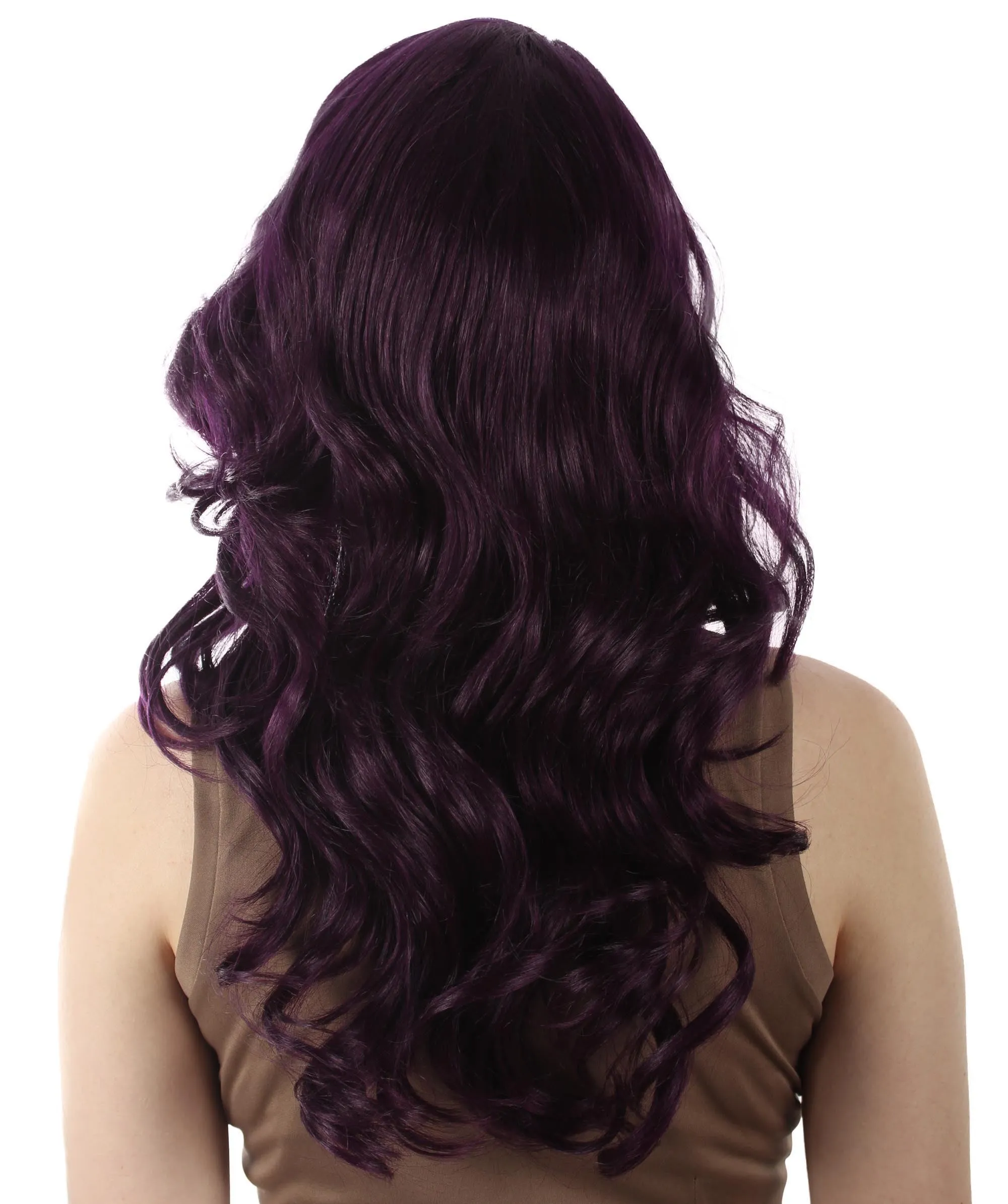 Long Length Wavy Cosplay Halloween Costume Party Hair Synthetic Fiber Mermaid Fairytale Wig, 18 Inches | HPO