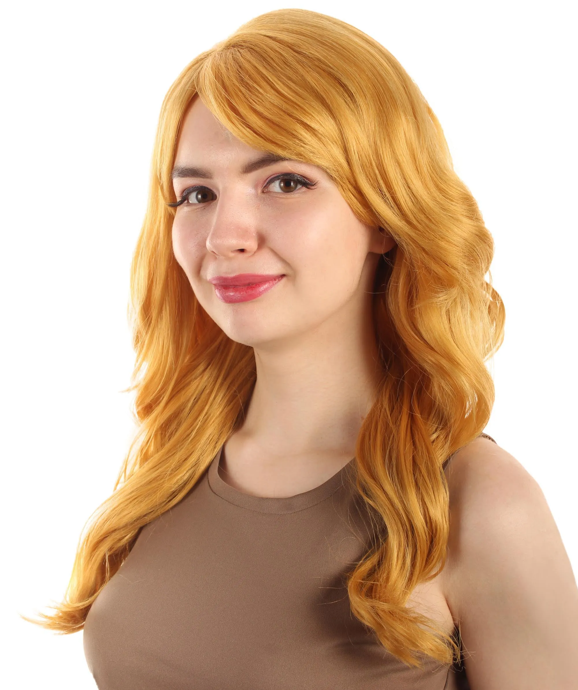Long Length Wavy Cosplay Halloween Costume Party Hair Synthetic Fiber Mermaid Fairytale Wig, 18 Inches | HPO