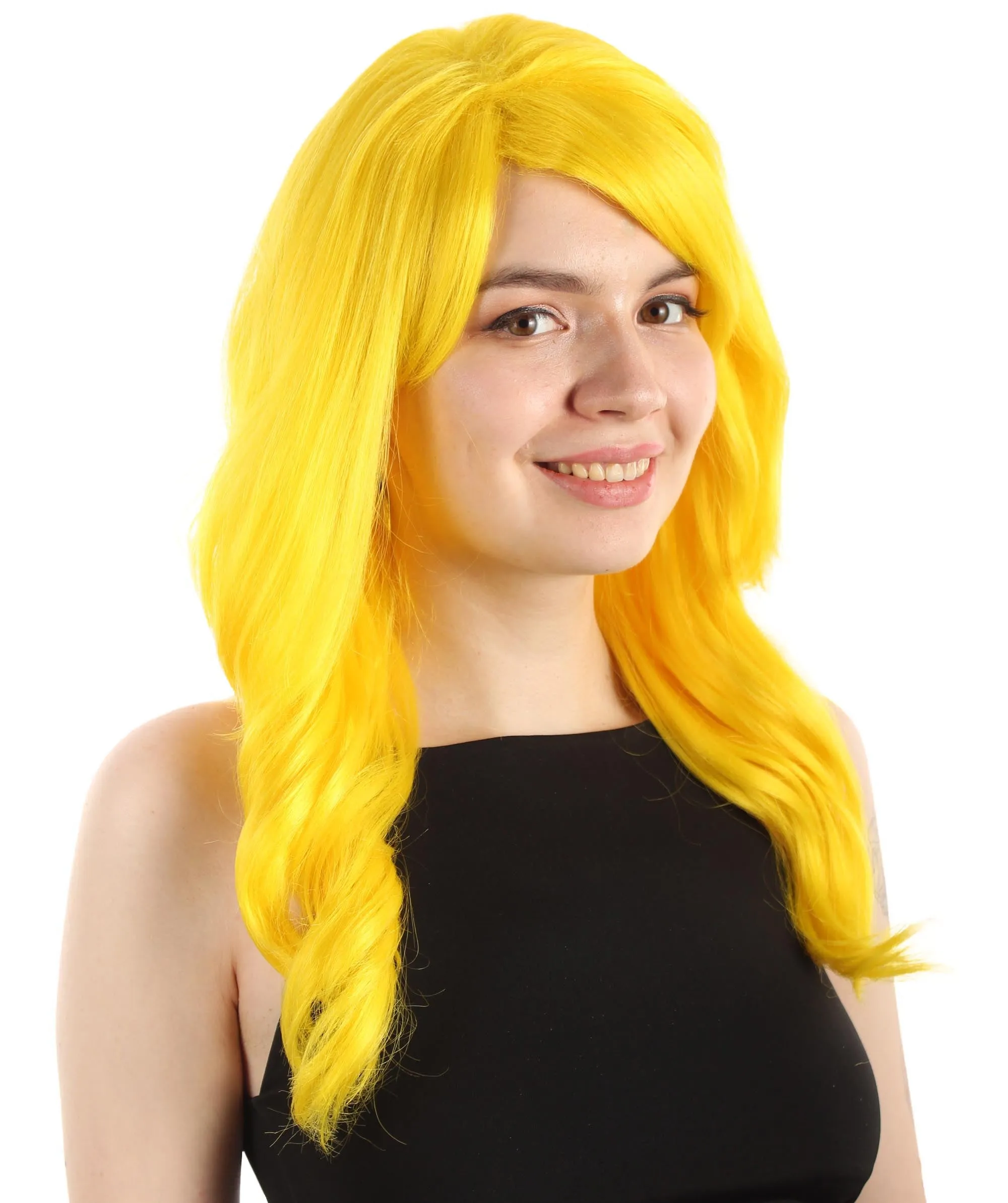Long Length Wavy Cosplay Halloween Costume Party Hair Synthetic Fiber Mermaid Fairytale Wig, 18 Inches | HPO