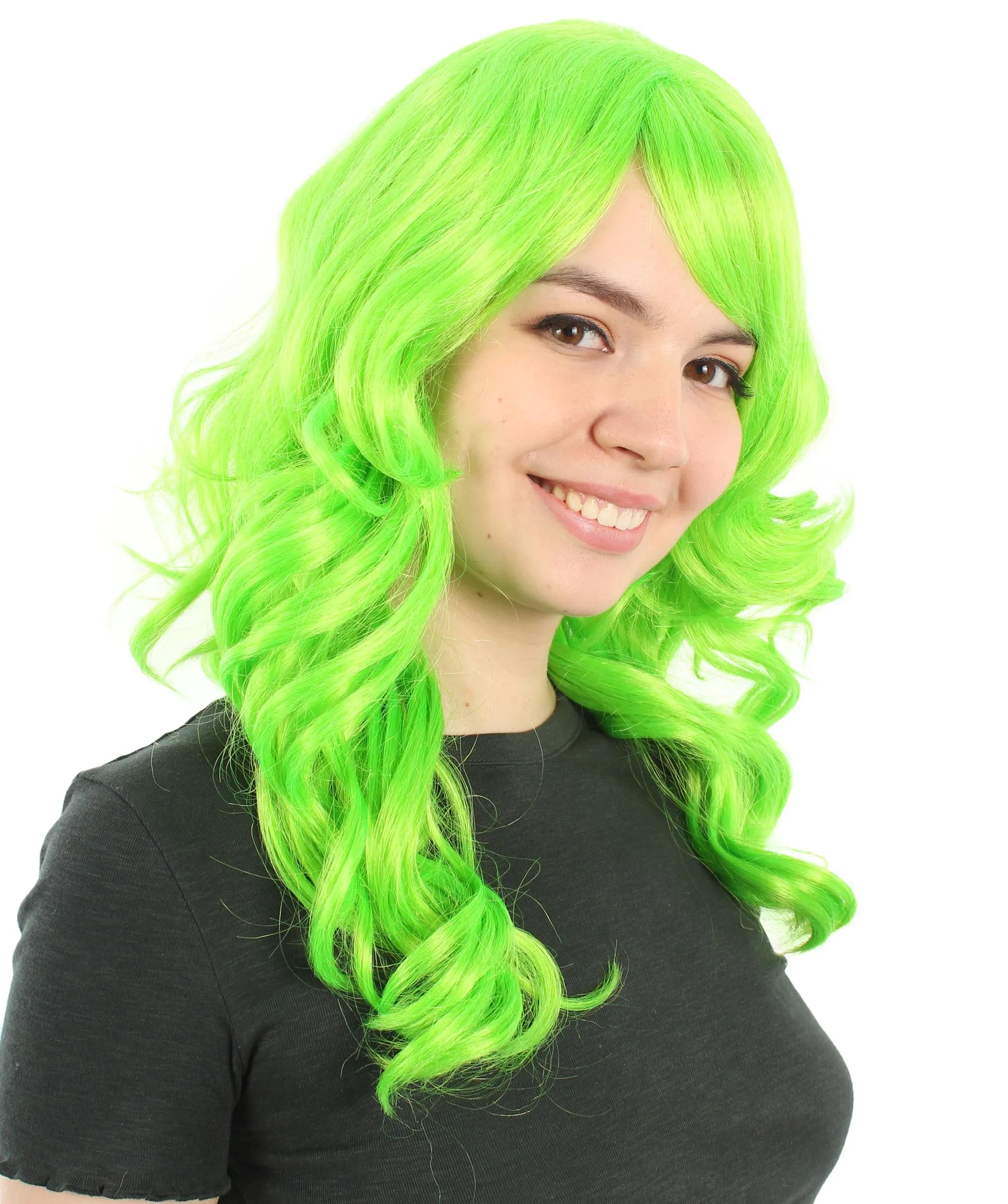 Long Length Wavy Cosplay Halloween Costume Party Hair Synthetic Fiber Mermaid Fairytale Wig, 18 Inches | HPO