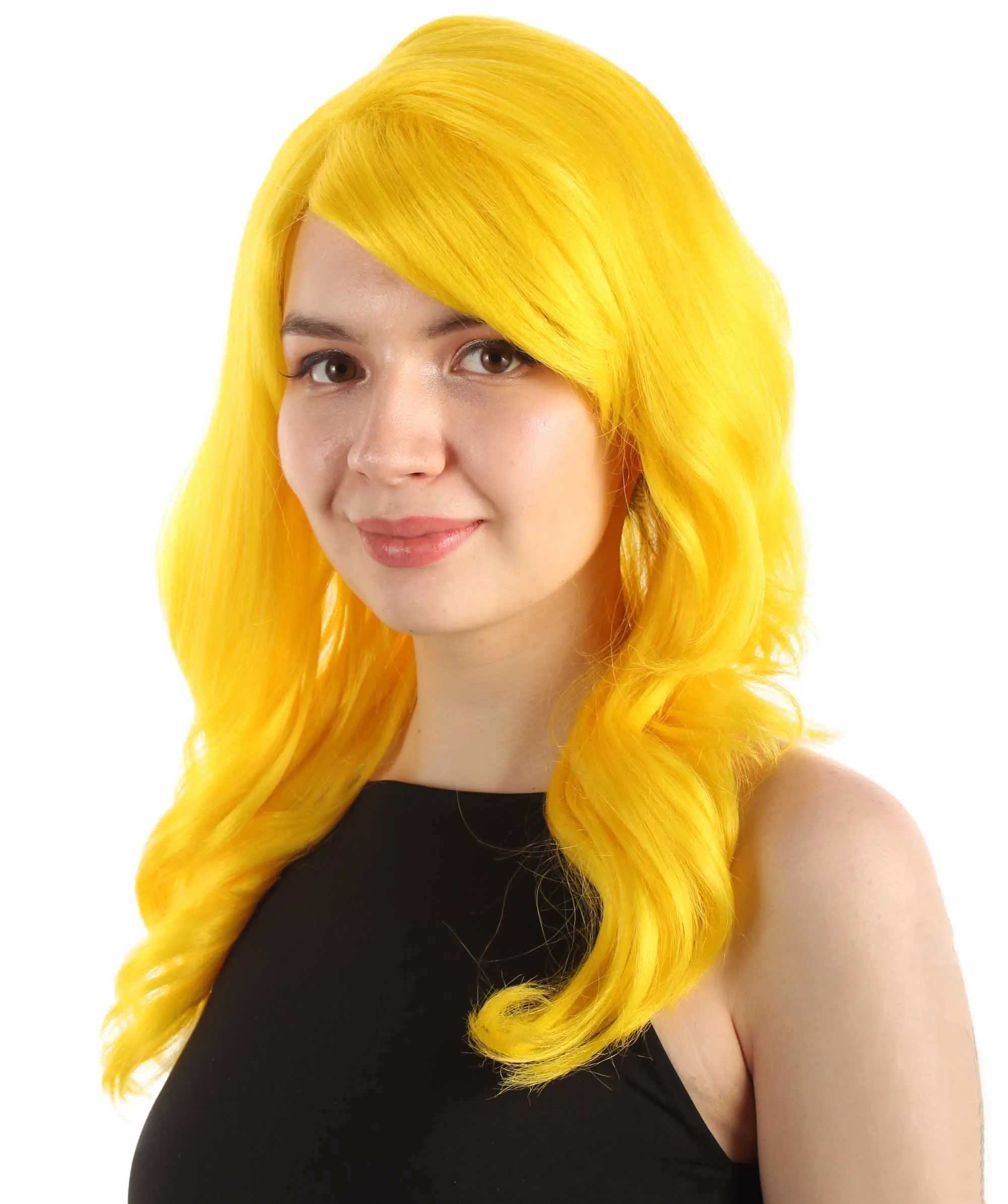 Long Length Wavy Cosplay Halloween Costume Party Hair Synthetic Fiber Mermaid Fairytale Wig, 18 Inches | HPO