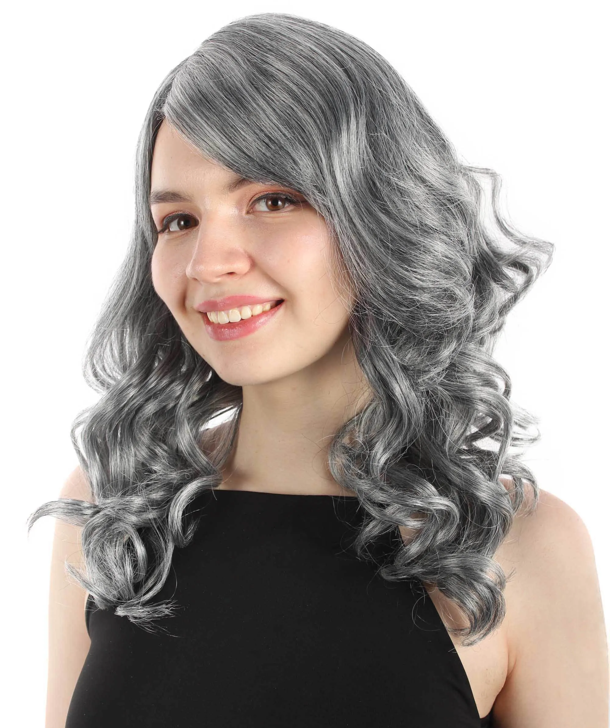 Long Length Wavy Cosplay Halloween Costume Party Hair Synthetic Fiber Mermaid Fairytale Wig, 18 Inches | HPO