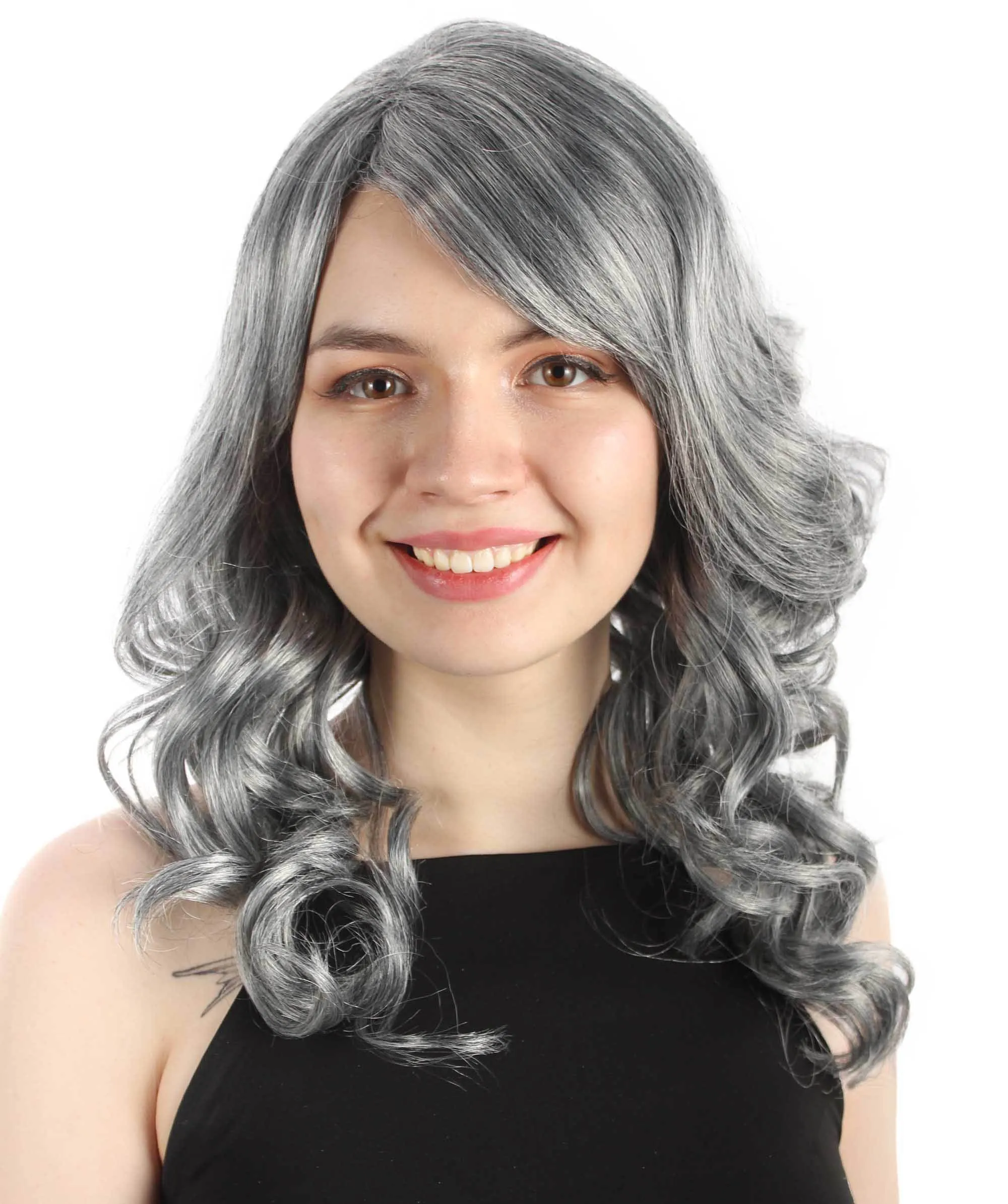 Long Length Wavy Cosplay Halloween Costume Party Hair Synthetic Fiber Mermaid Fairytale Wig, 18 Inches | HPO