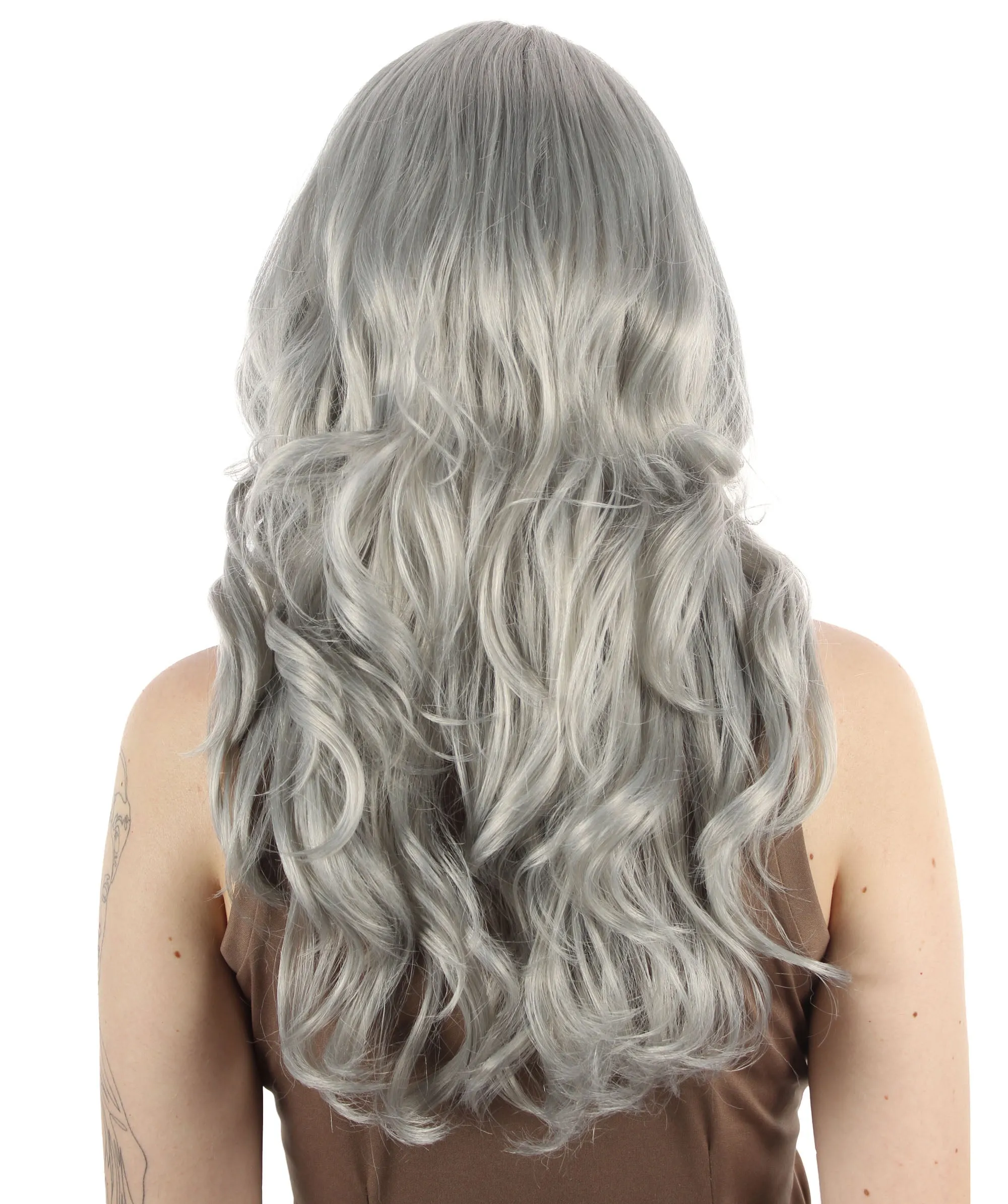Long Length Wavy Cosplay Halloween Costume Party Hair Synthetic Fiber Mermaid Fairytale Wig, 18 Inches | HPO