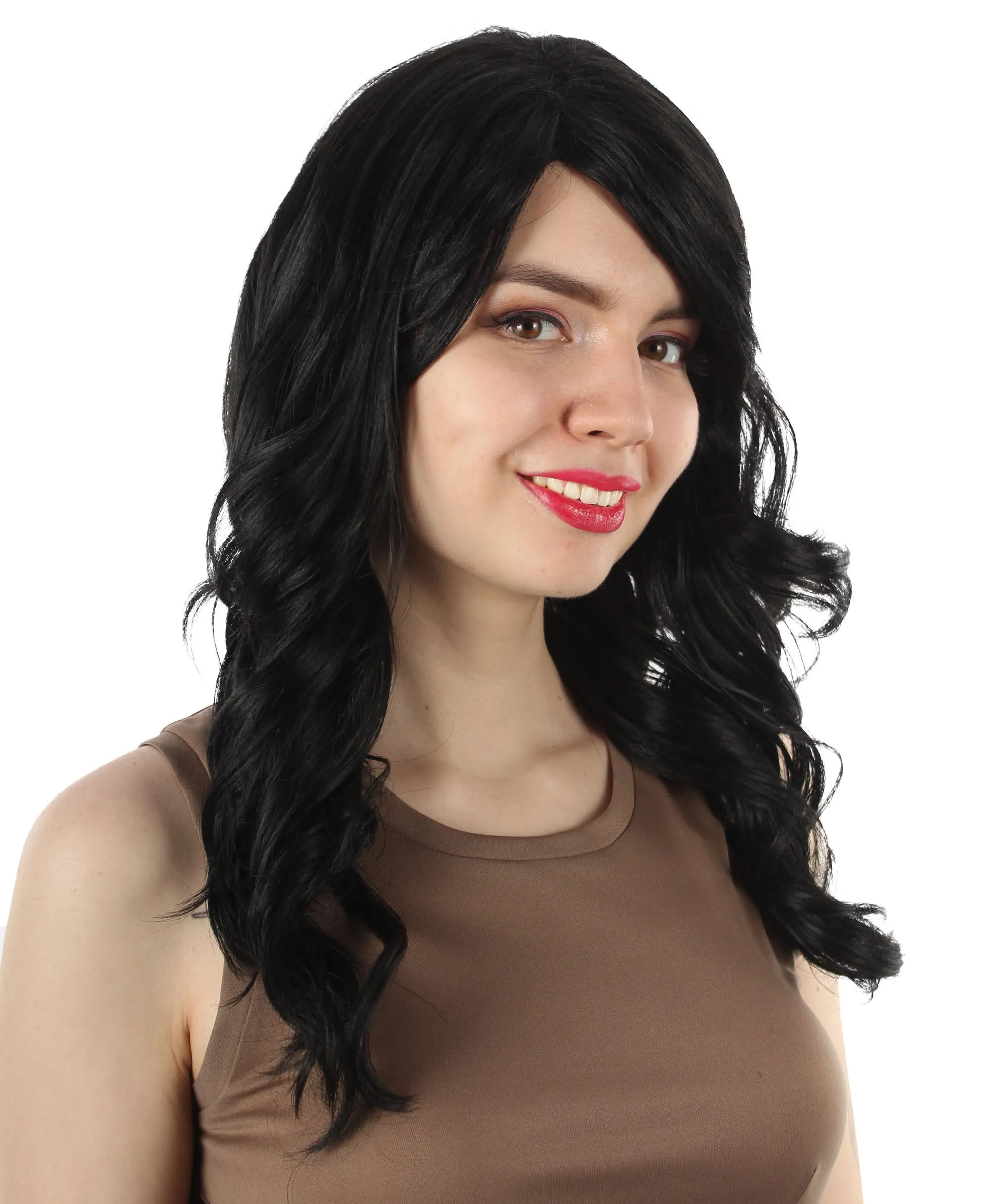 Long Length Wavy Cosplay Halloween Costume Party Hair Synthetic Fiber Mermaid Fairytale Wig, 18 Inches | HPO