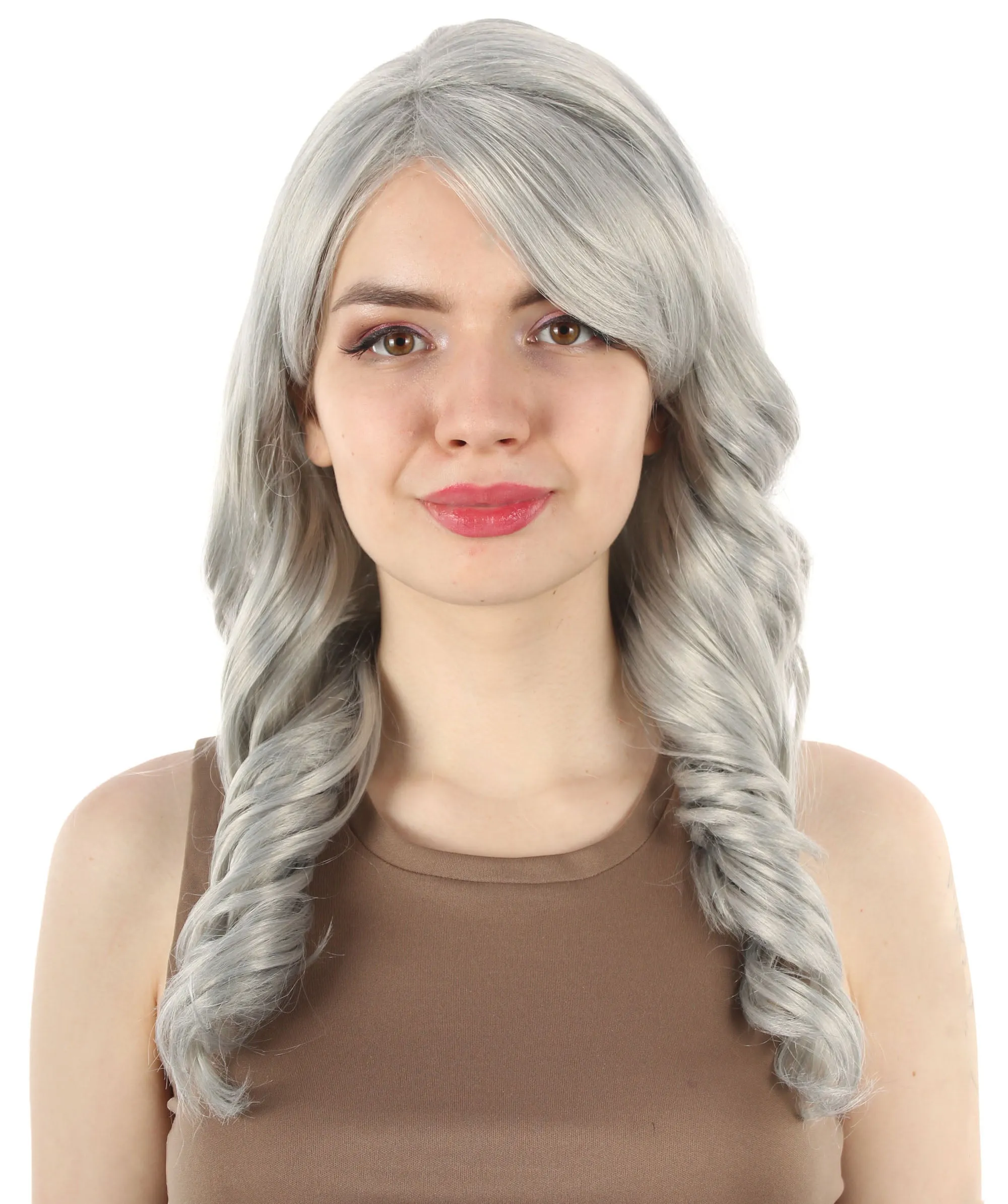 Long Length Wavy Cosplay Halloween Costume Party Hair Synthetic Fiber Mermaid Fairytale Wig, 18 Inches | HPO
