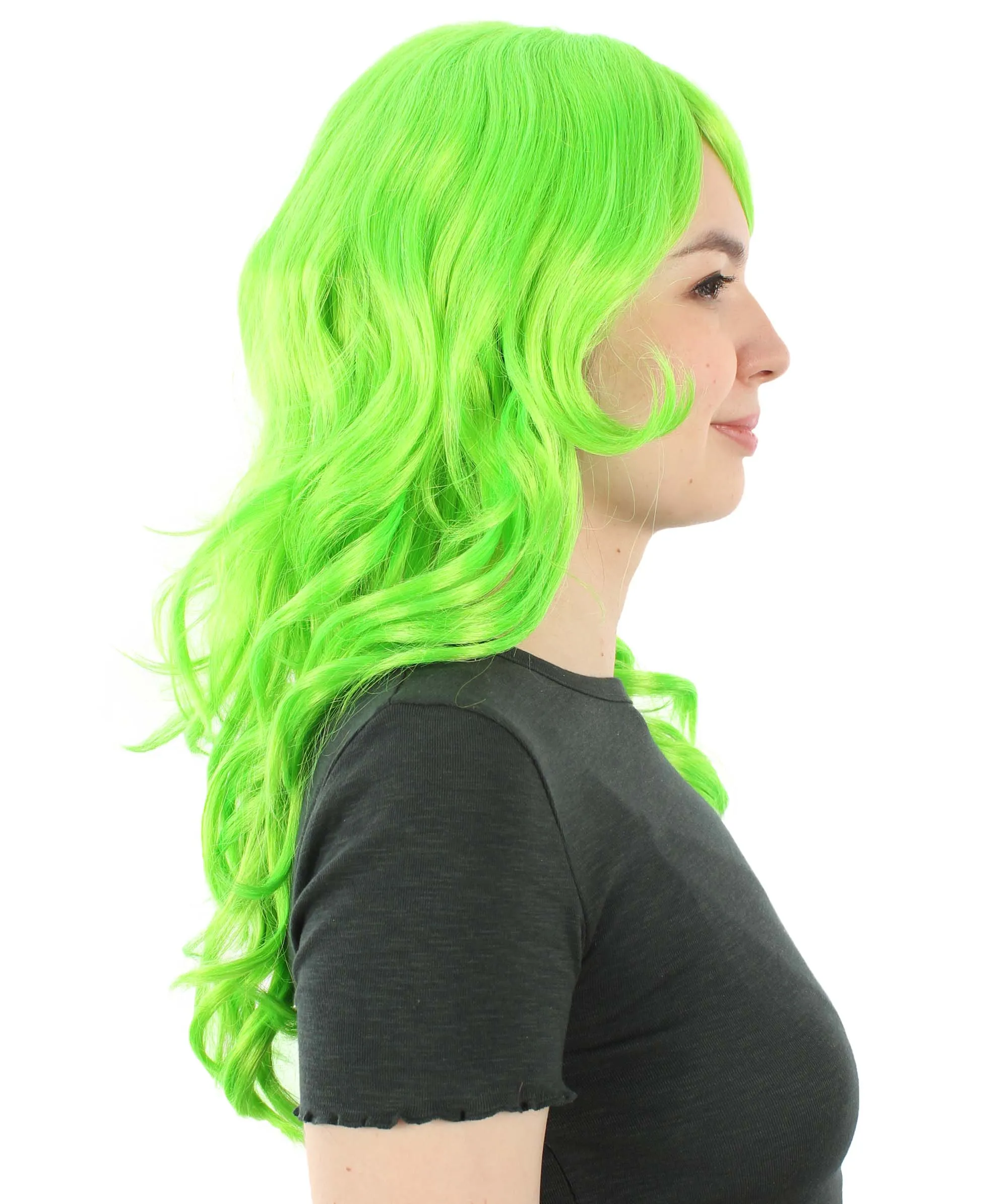 Long Length Wavy Cosplay Halloween Costume Party Hair Synthetic Fiber Mermaid Fairytale Wig, 18 Inches | HPO