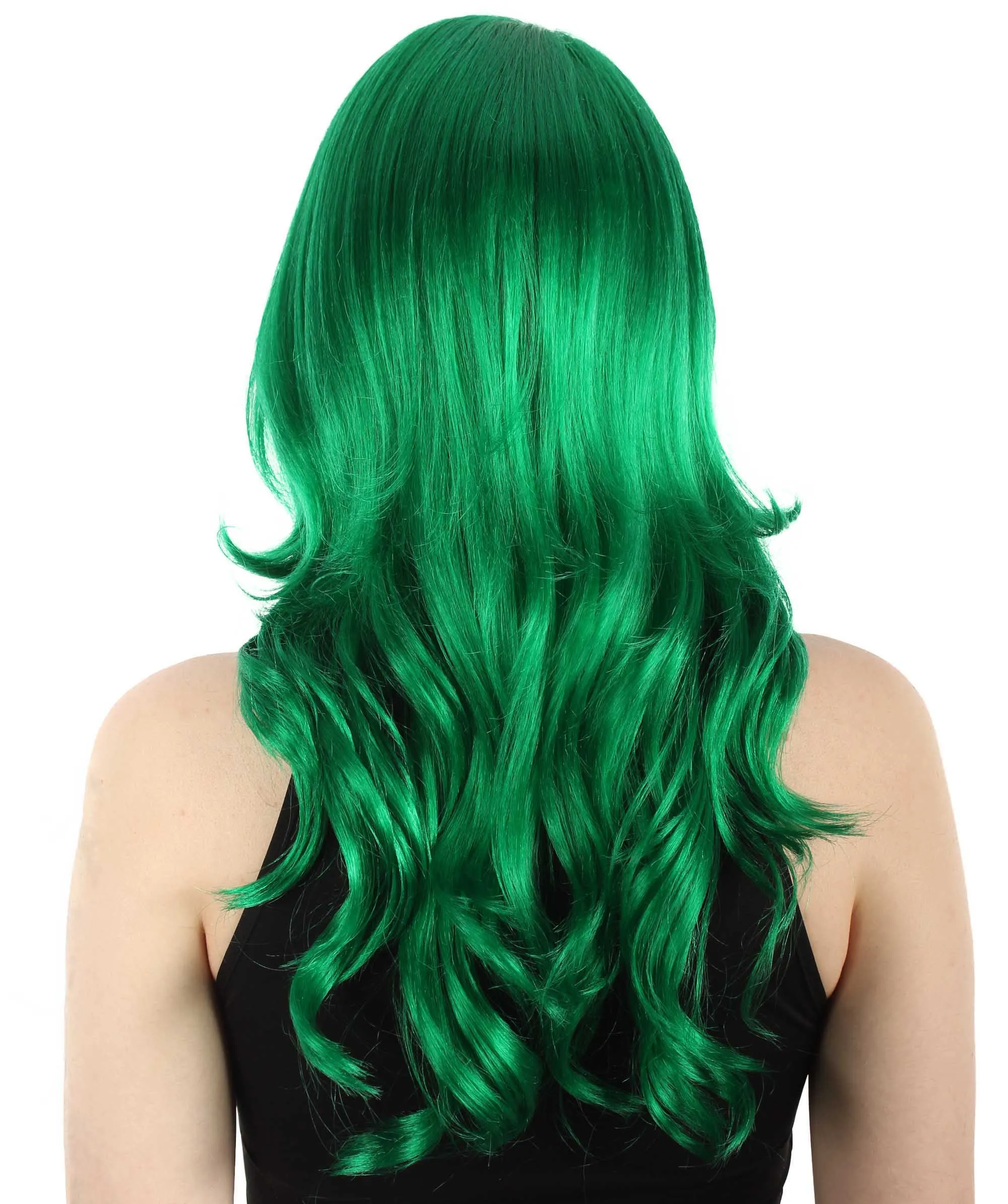 Long Length Wavy Cosplay Halloween Costume Party Hair Synthetic Fiber Mermaid Fairytale Wig, 18 Inches | HPO