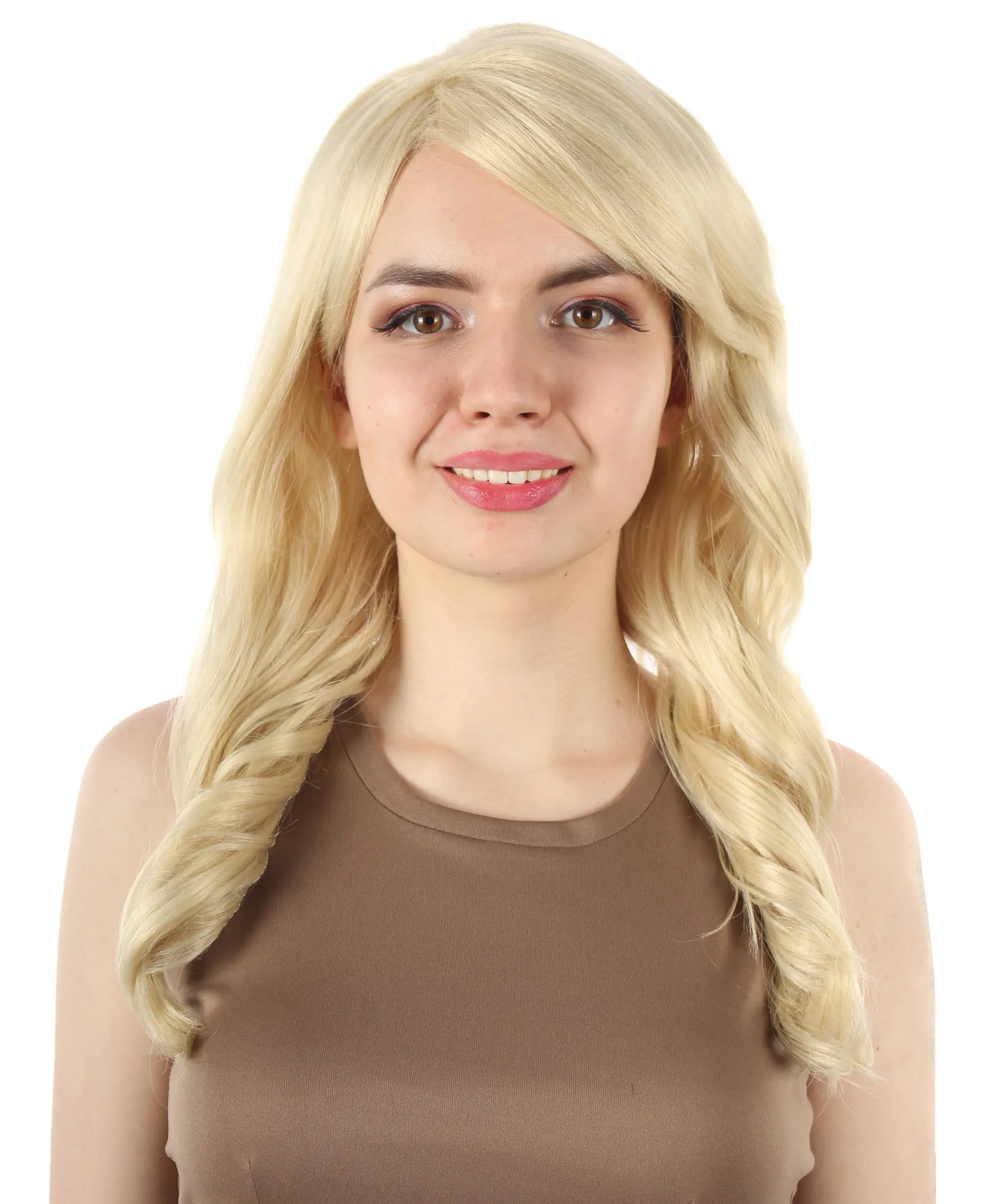 Long Length Wavy Cosplay Halloween Costume Party Hair Synthetic Fiber Mermaid Fairytale Wig, 18 Inches | HPO