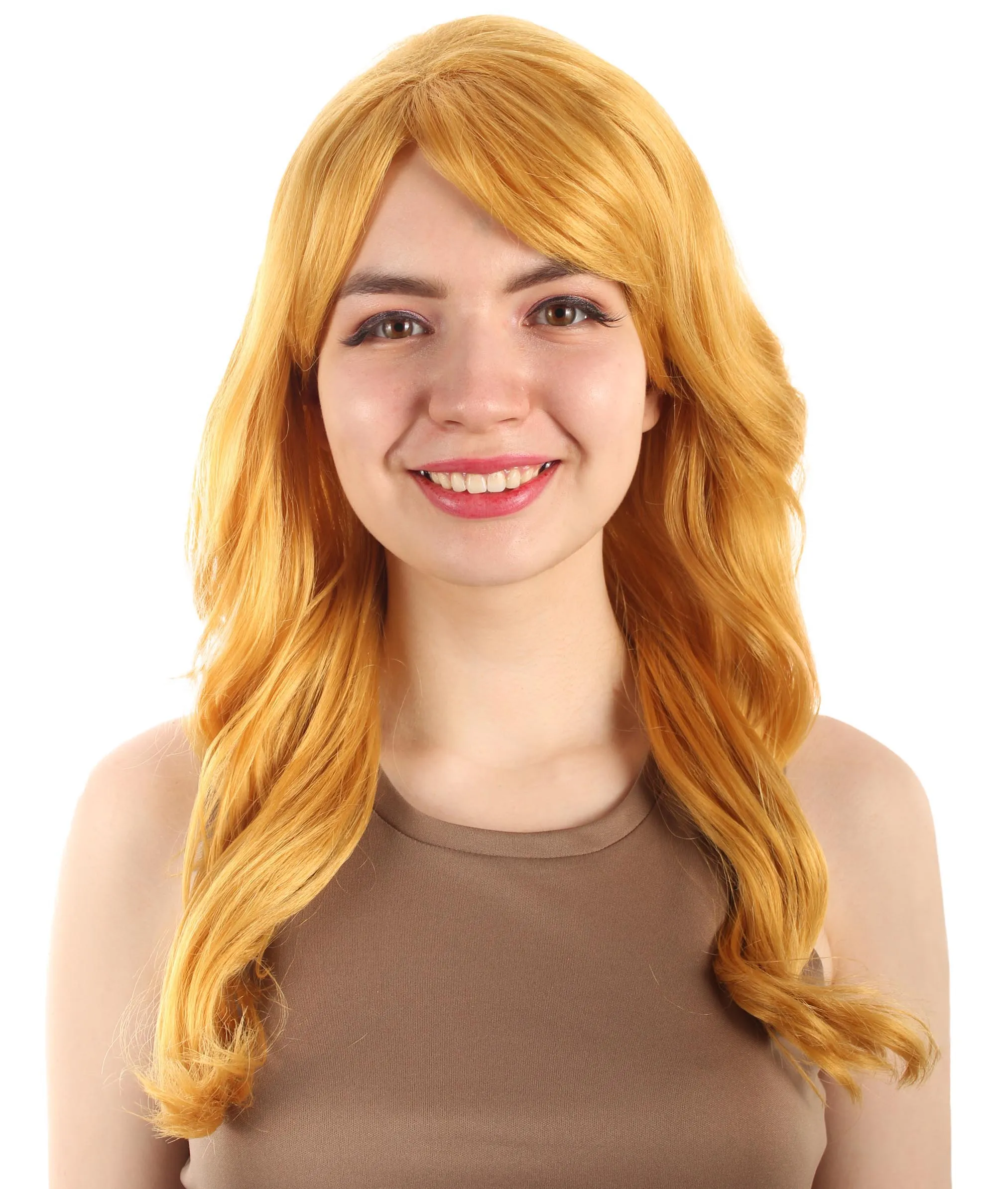 Long Length Wavy Cosplay Halloween Costume Party Hair Synthetic Fiber Mermaid Fairytale Wig, 18 Inches | HPO