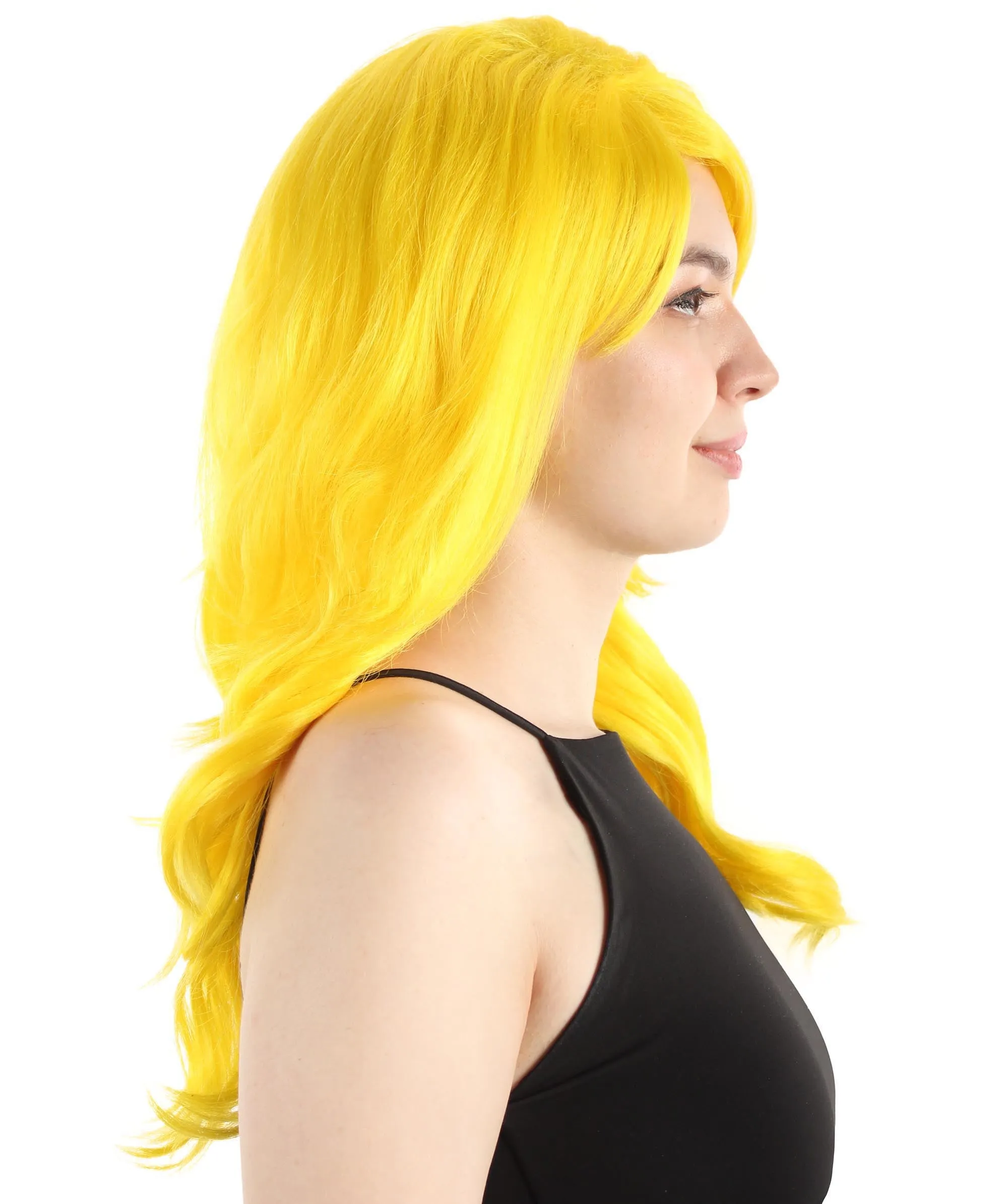 Long Length Wavy Cosplay Halloween Costume Party Hair Synthetic Fiber Mermaid Fairytale Wig, 18 Inches | HPO