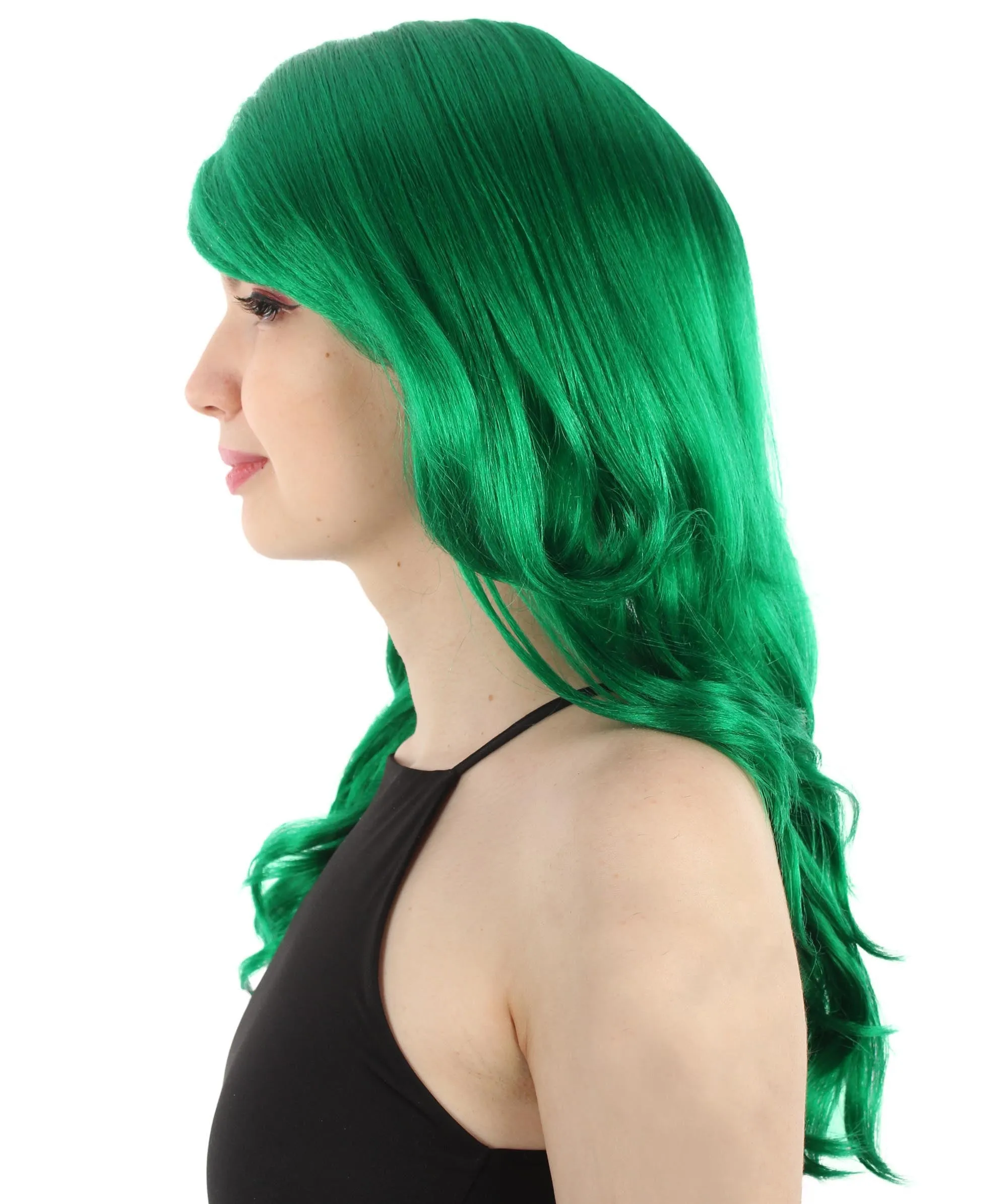 Long Length Wavy Cosplay Halloween Costume Party Hair Synthetic Fiber Mermaid Fairytale Wig, 18 Inches | HPO