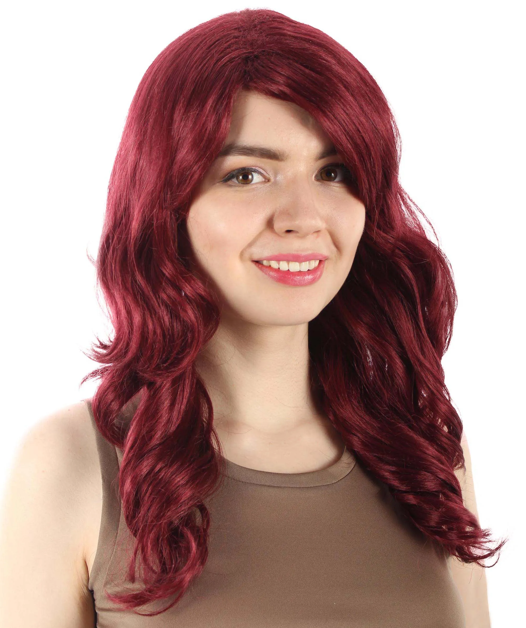 Long Length Wavy Cosplay Halloween Costume Party Hair Synthetic Fiber Mermaid Fairytale Wig, 18 Inches | HPO