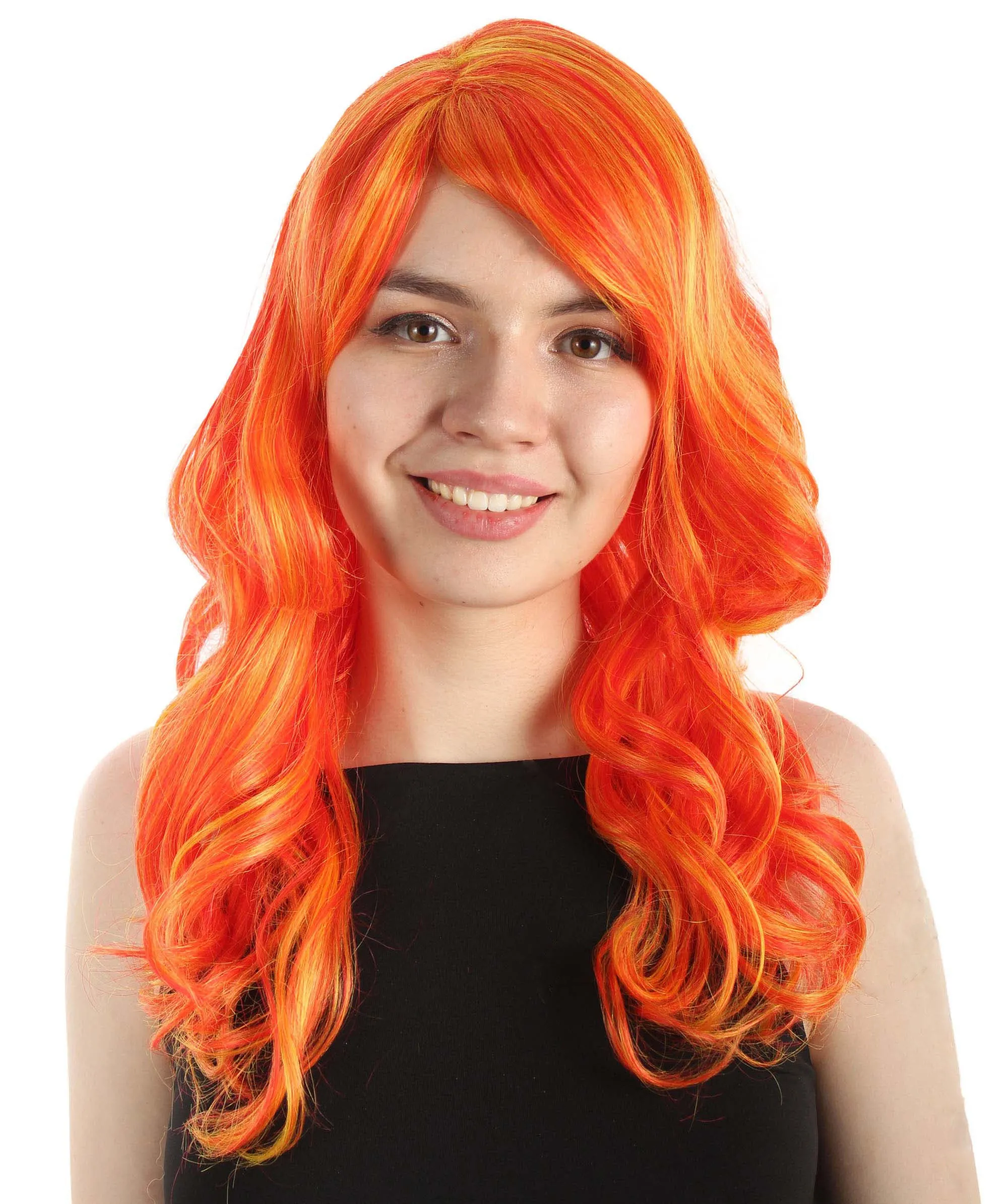 Long Length Wavy Cosplay Halloween Costume Party Hair Synthetic Fiber Mermaid Fairytale Wig, 18 Inches | HPO