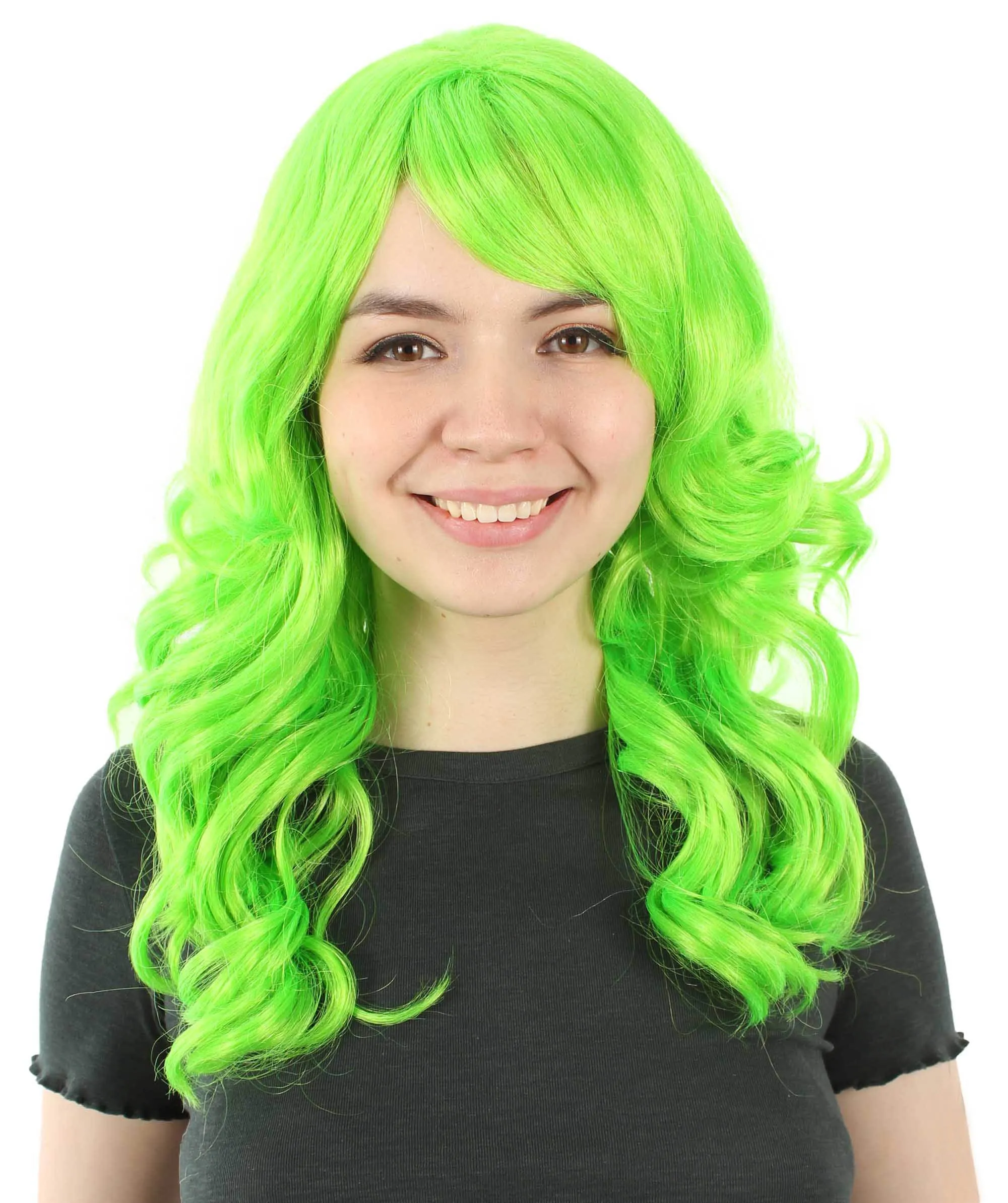 Long Length Wavy Cosplay Halloween Costume Party Hair Synthetic Fiber Mermaid Fairytale Wig, 18 Inches | HPO