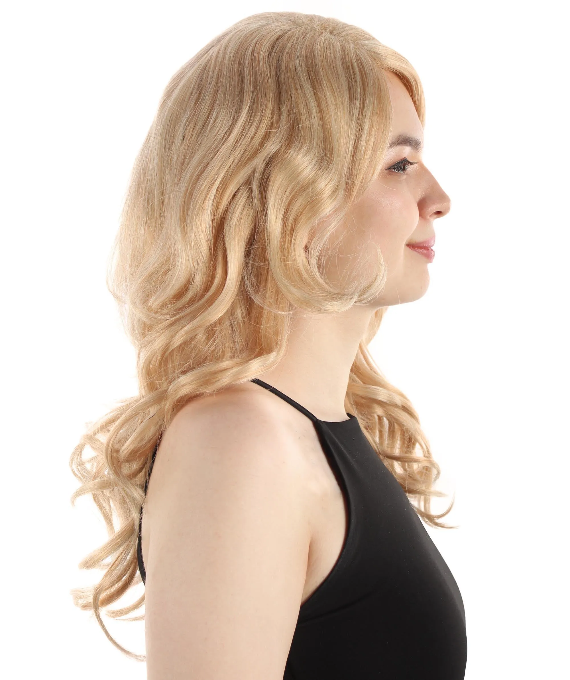 Long Length Wavy Cosplay Halloween Costume Party Hair Synthetic Fiber Mermaid Fairytale Wig, 18 Inches | HPO