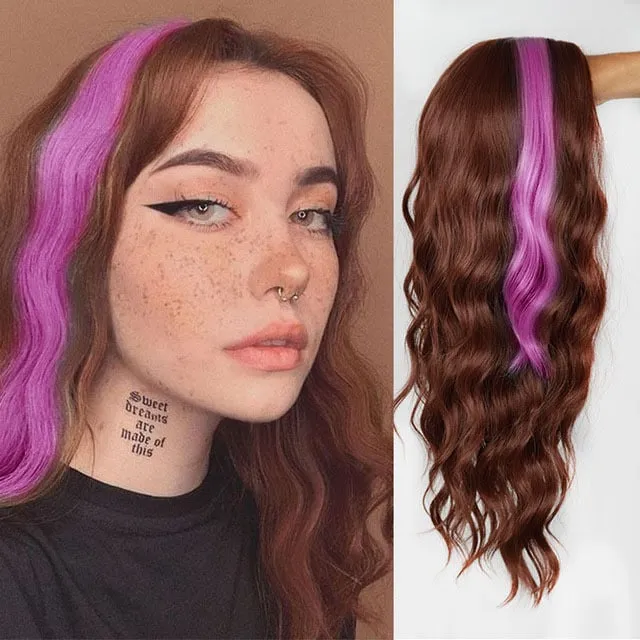 Long Mix Pink Lolita Wigs