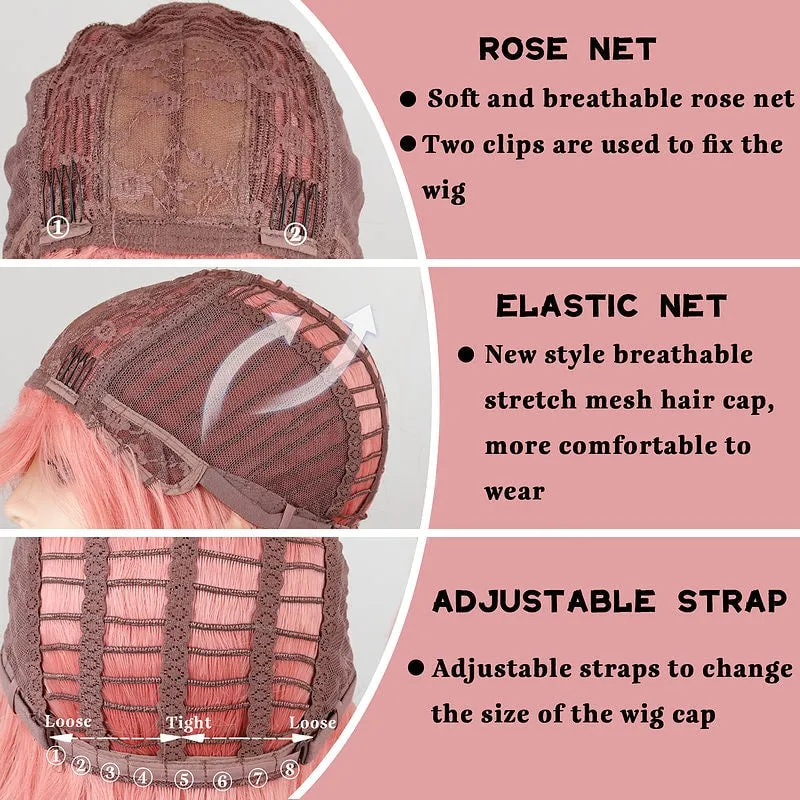 Long Mix Pink Lolita Wigs
