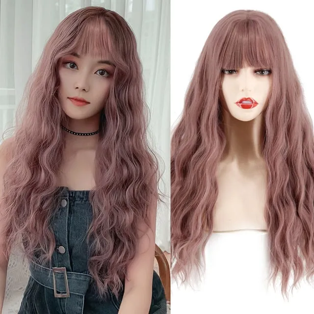Long Mix Pink Lolita Wigs