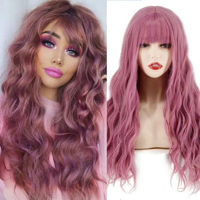Long Mix Pink Lolita Wigs