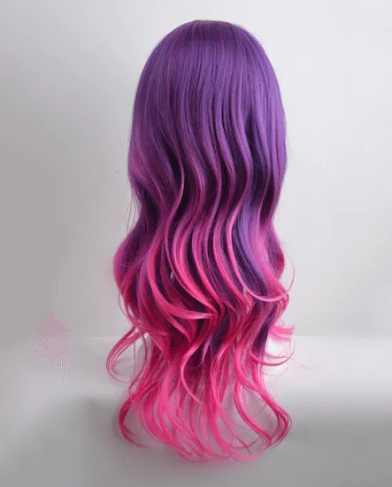 Marvel Guardians of the Galaxy Gamora Avengers 3 Cosplay Purple Gradient Wig