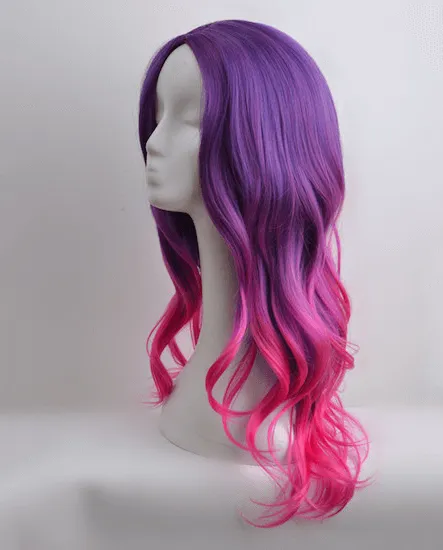 Marvel Guardians of the Galaxy Gamora Avengers 3 Cosplay Purple Gradient Wig