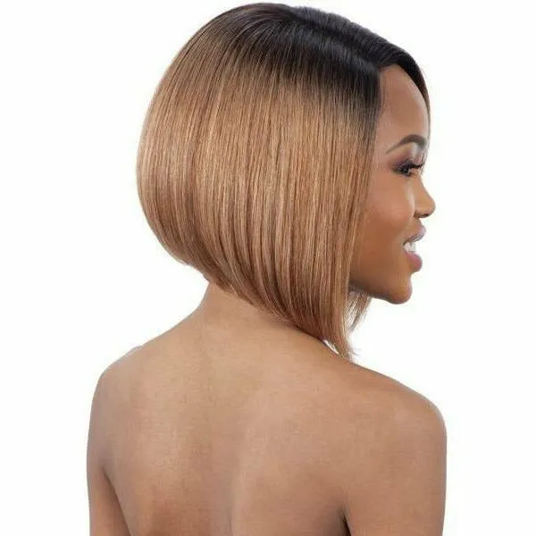 Mayde Beauty: 100% Human Hair Lace and Lace Front Wig - Angled Bob