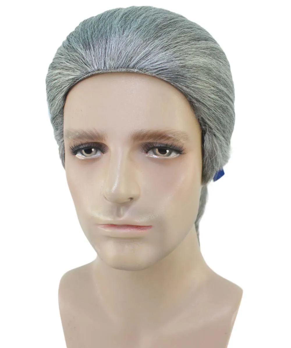 Mens Colonial Blue Lace Grey Wigs | Breathable Capless Cap