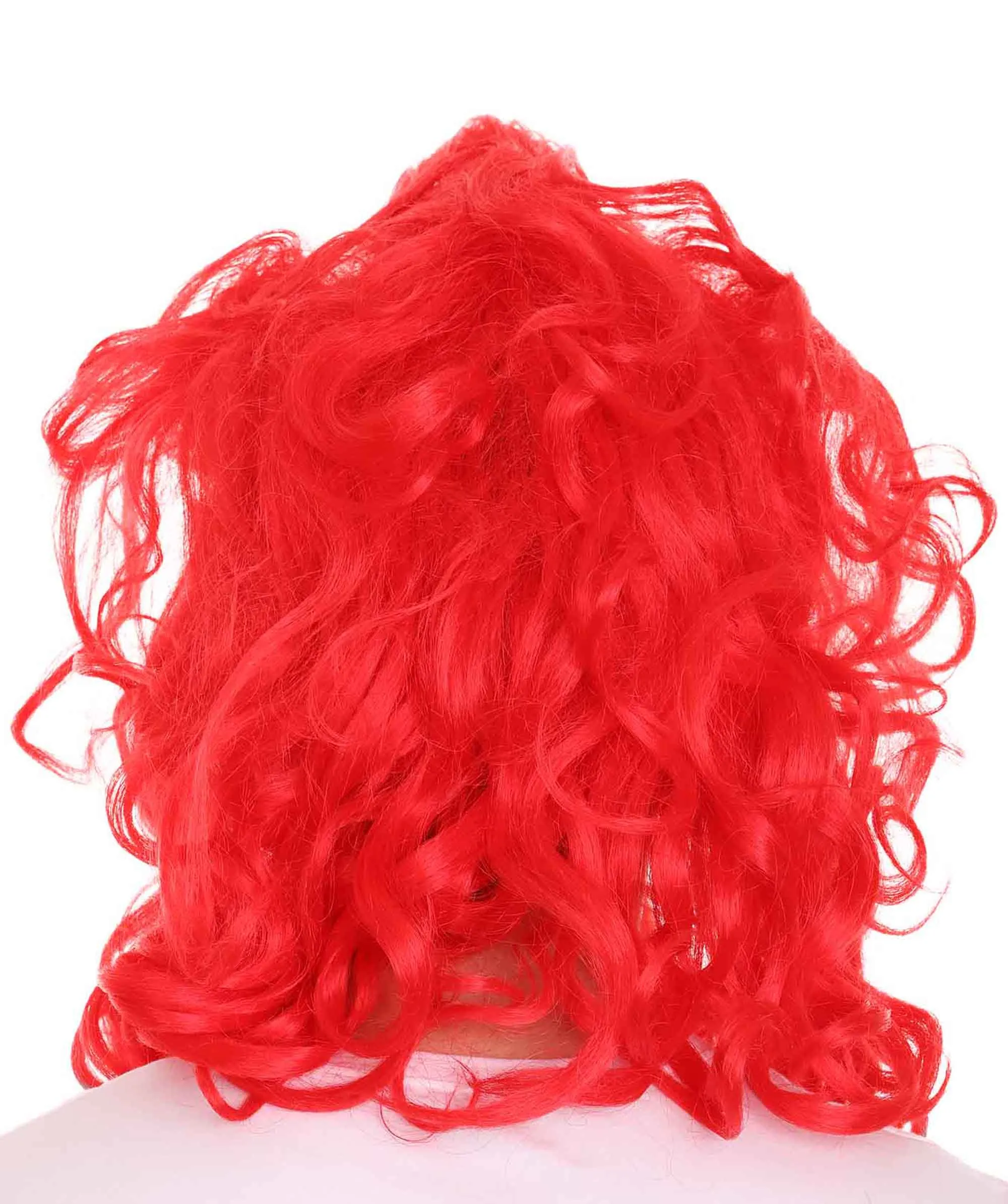 Men's Long Red Straight Handle Bar Mustache Smooth Wig | Premium Breathable Capless Cap
