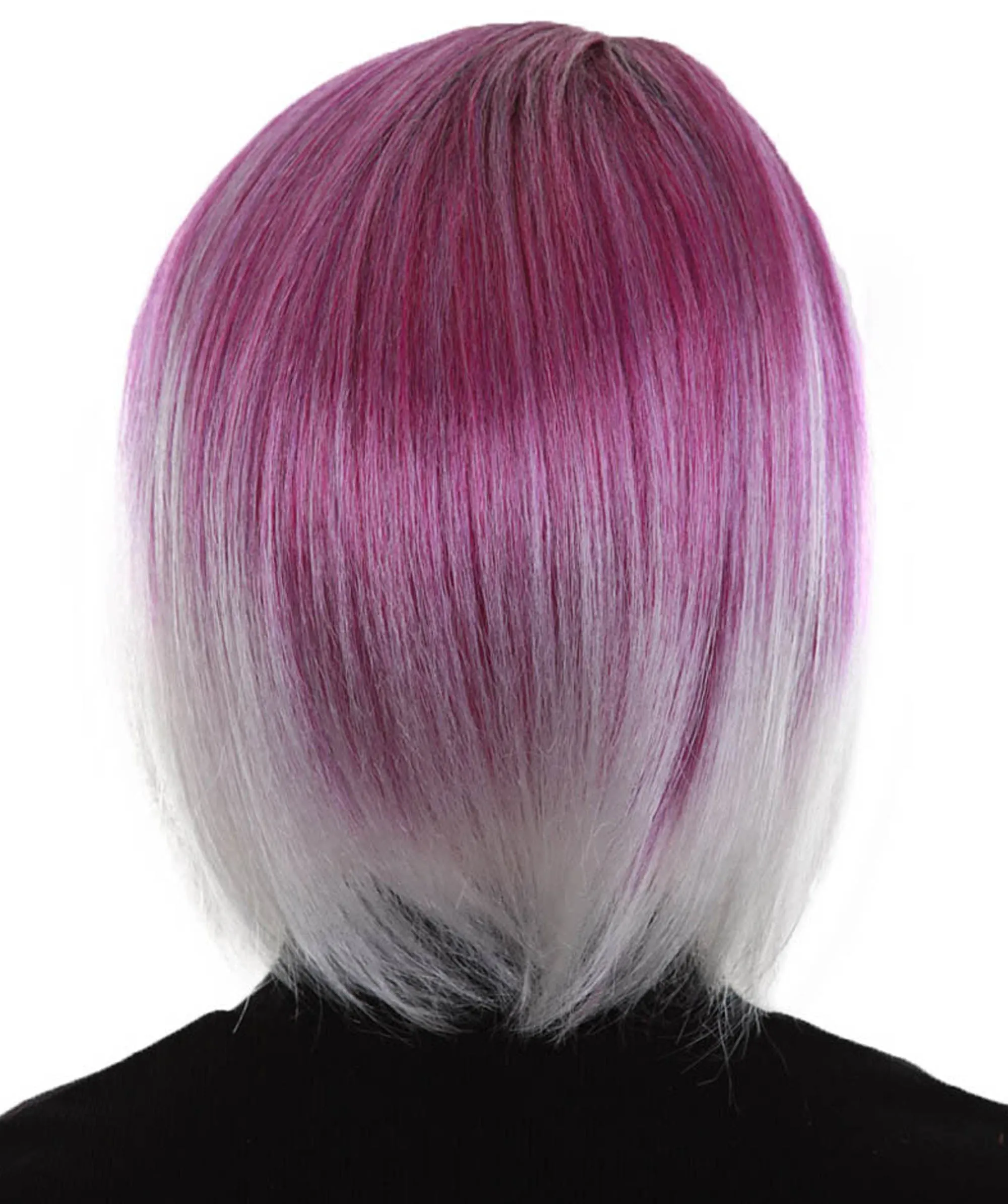 Mid Ombre | Women's Purple Color Straight Shoulder Length Trendy Mid Ombre Wig