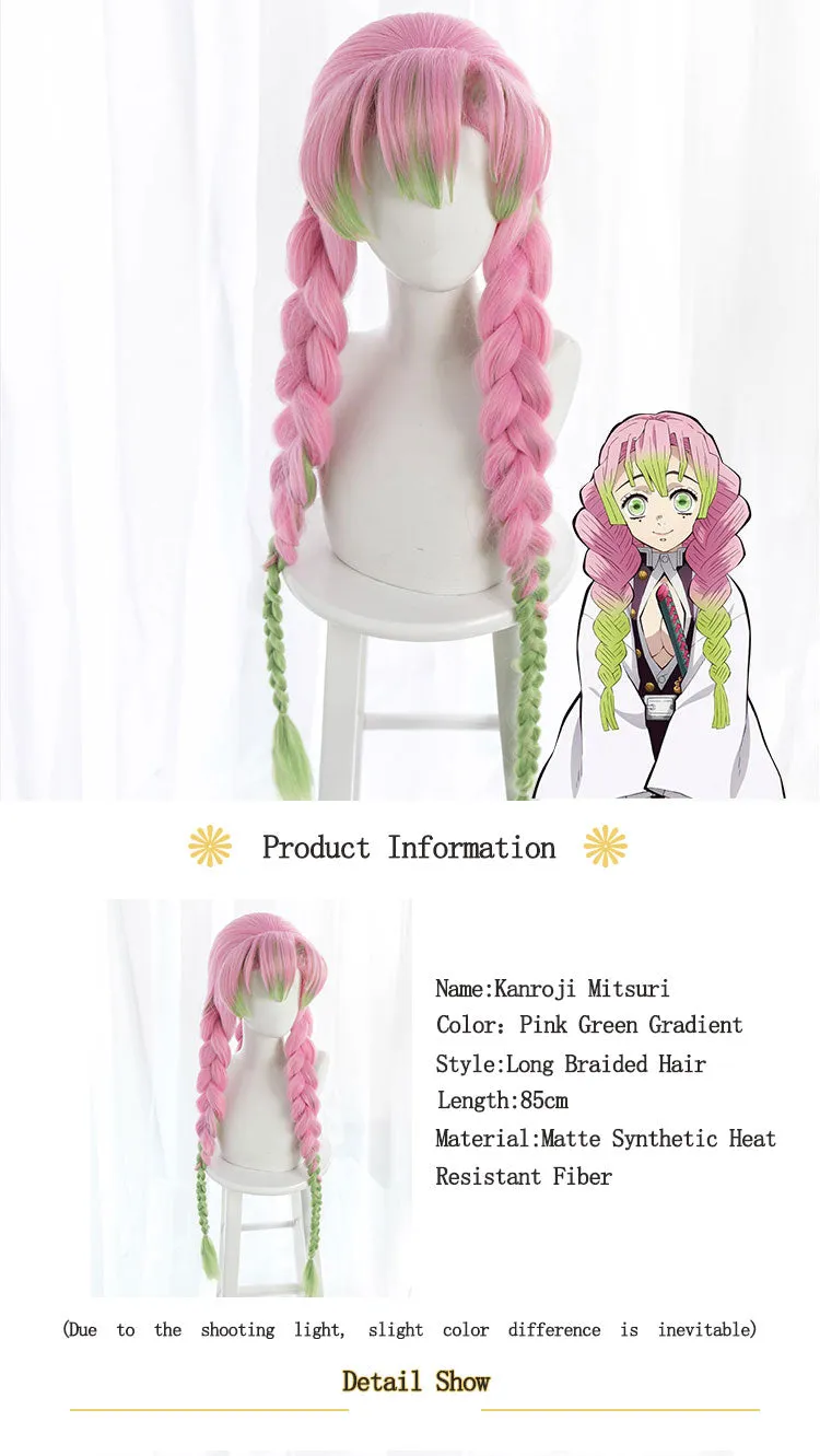 Mitsuri Kanroji Demon Slayer Cosplay Wig