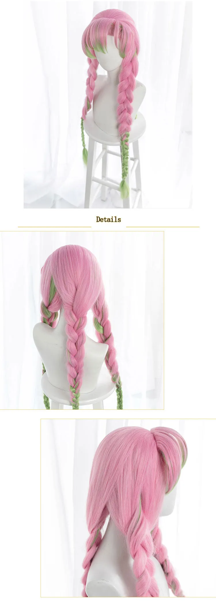 Mitsuri Kanroji Demon Slayer Cosplay Wig