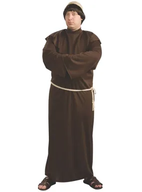 Monk Plus Size Mens Costume, Including Wig