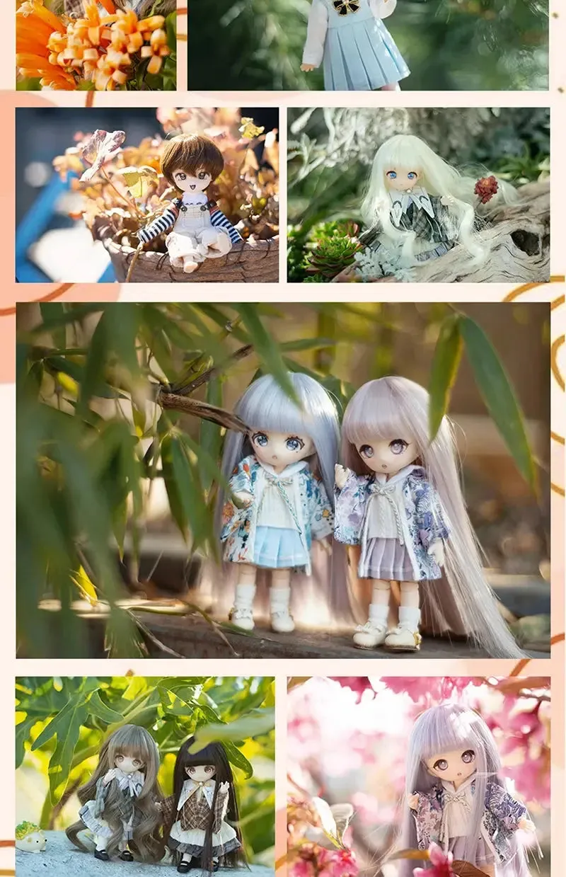 OB11 Doll Wigs | Soft Cute Hair with Bangs, Long Hair Wig for 1/12 BJD, GSC, YMY Dolls