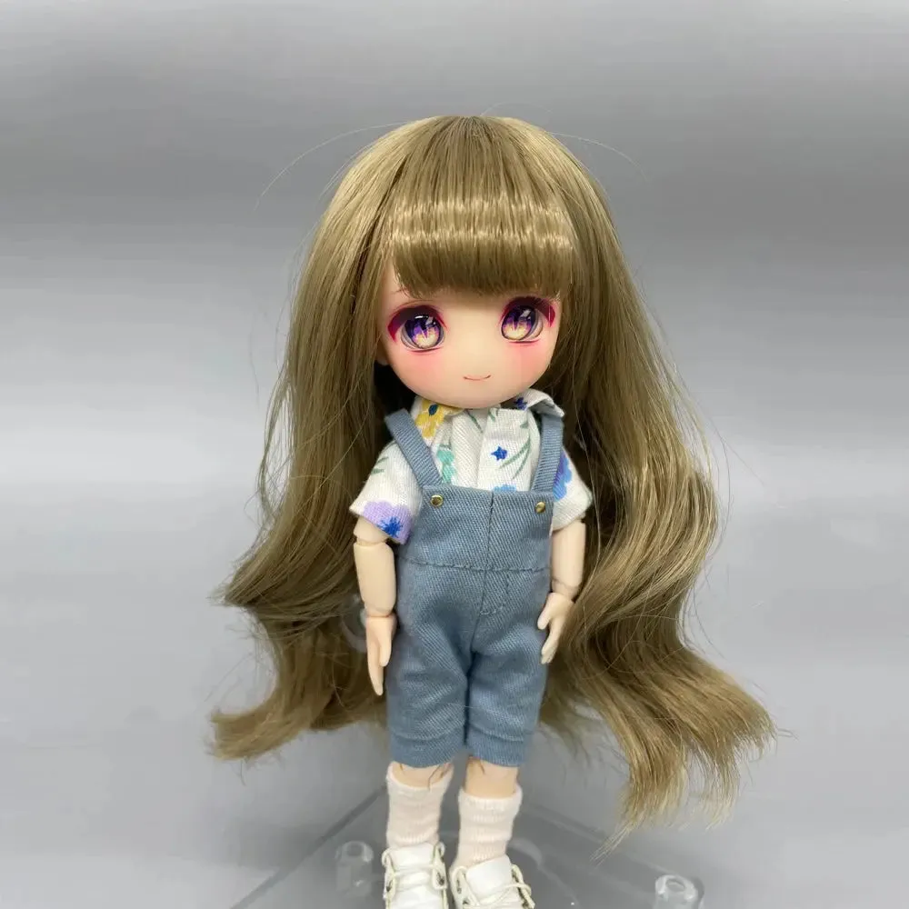 OB11 Doll Wigs | Soft Cute Hair with Bangs, Long Hair Wig for 1/12 BJD, GSC, YMY Dolls