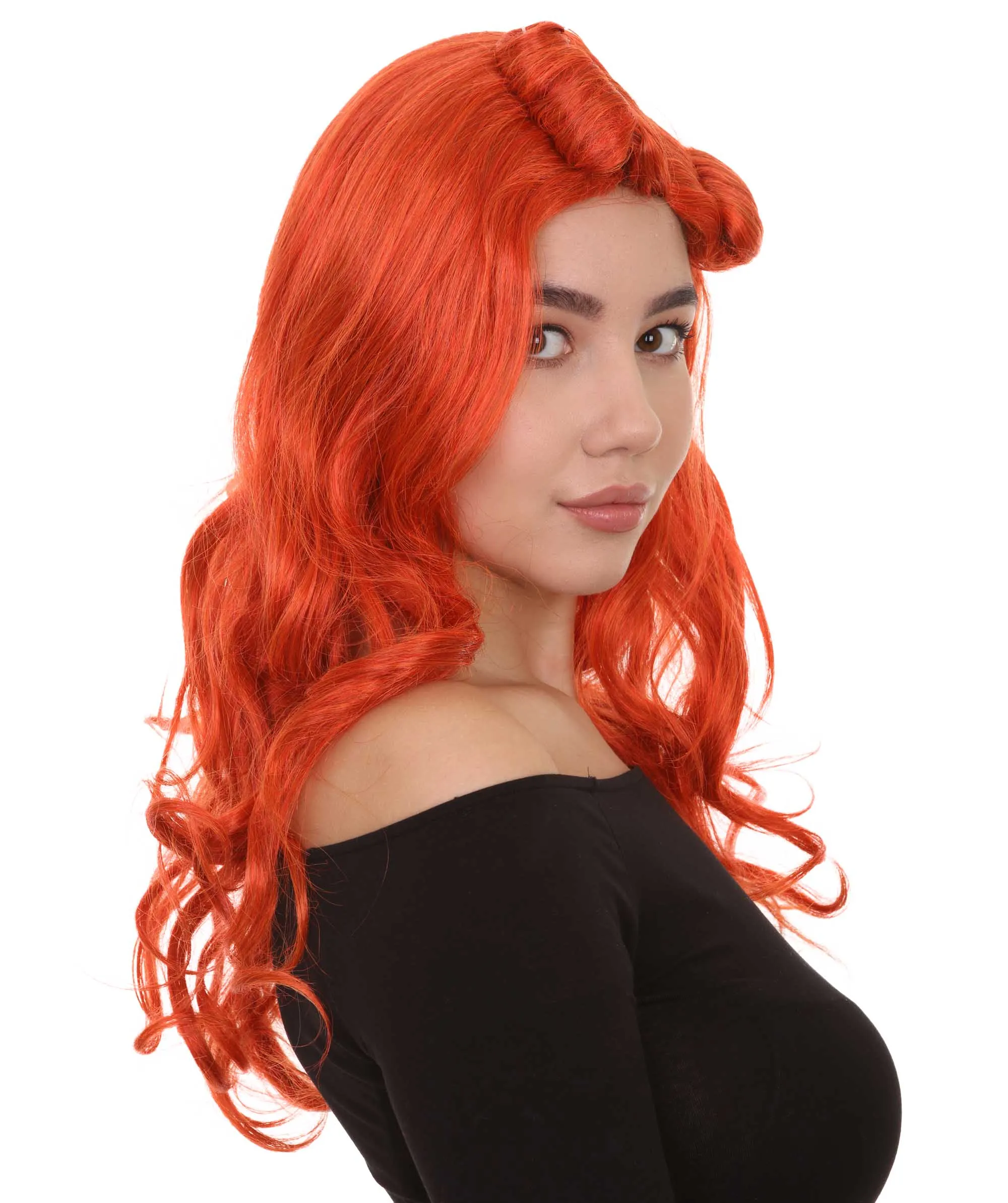 Orange Monster Womens Wig | Character Cosplay Halloween Wig | Premium Breathable Capless Cap