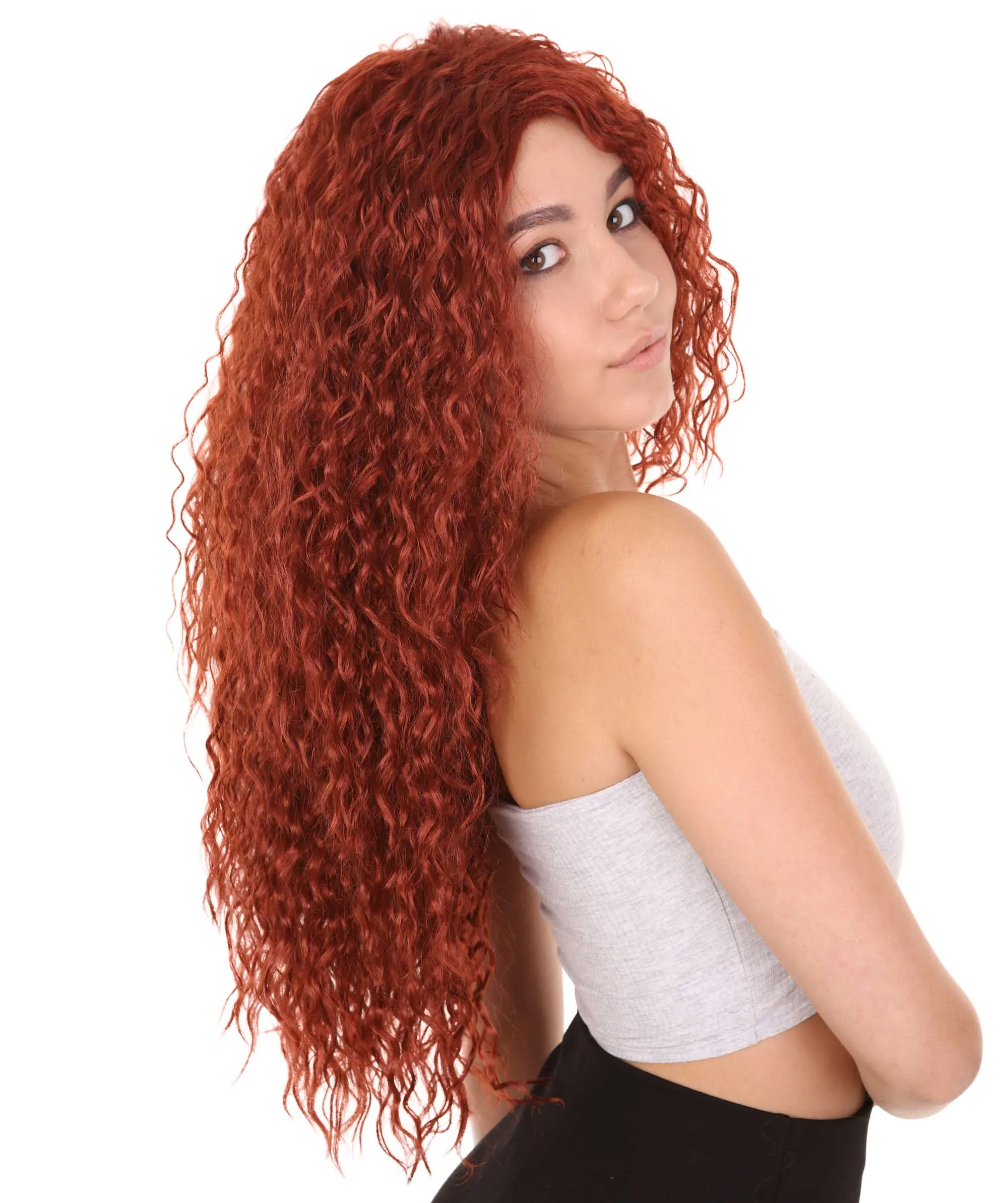 Princess Womens Wig | Super Size Jumbo TV/Movie Auburn Wig | Premium Breathable Capless Cap