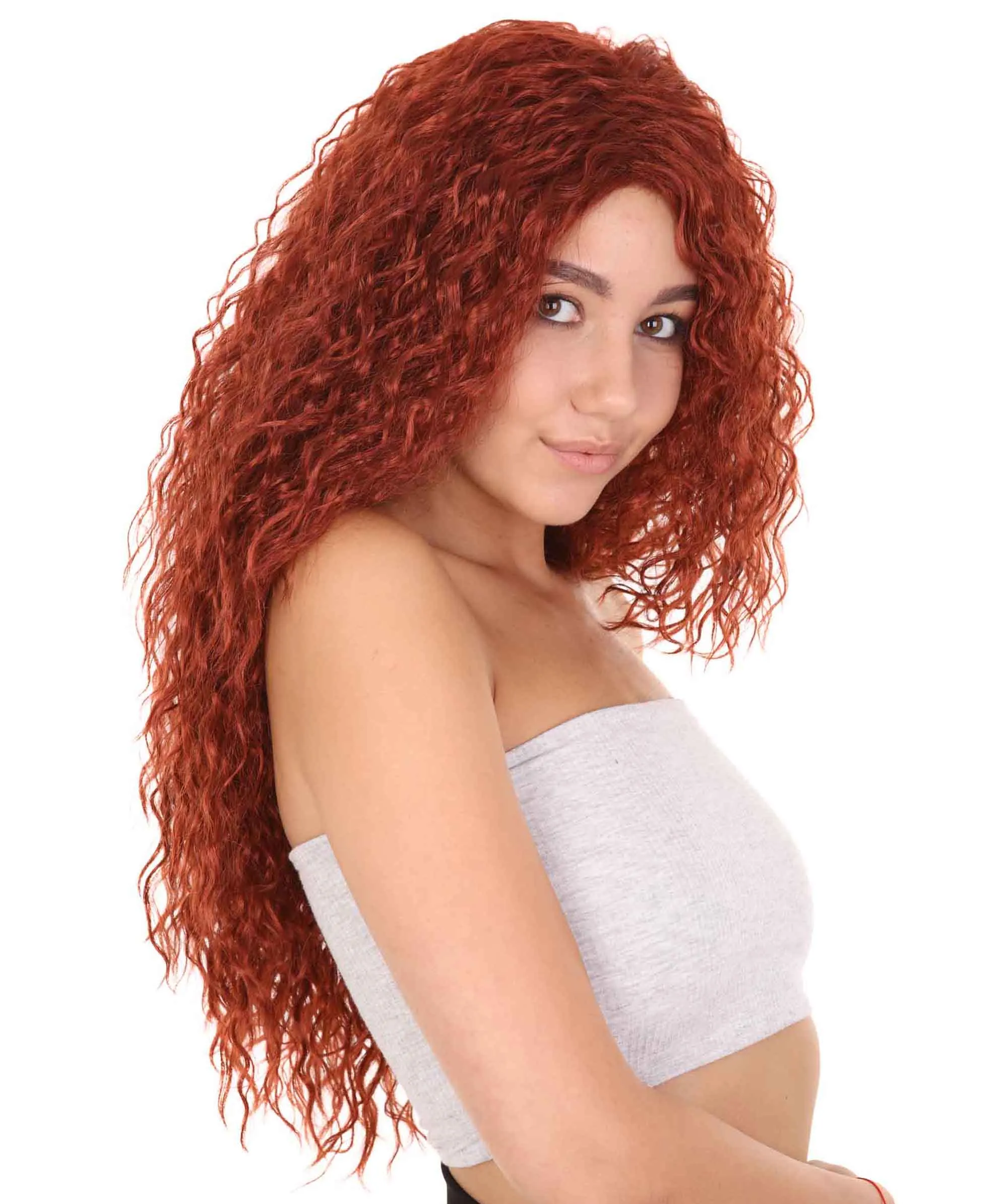 Princess Womens Wig | Super Size Jumbo TV/Movie Auburn Wig | Premium Breathable Capless Cap