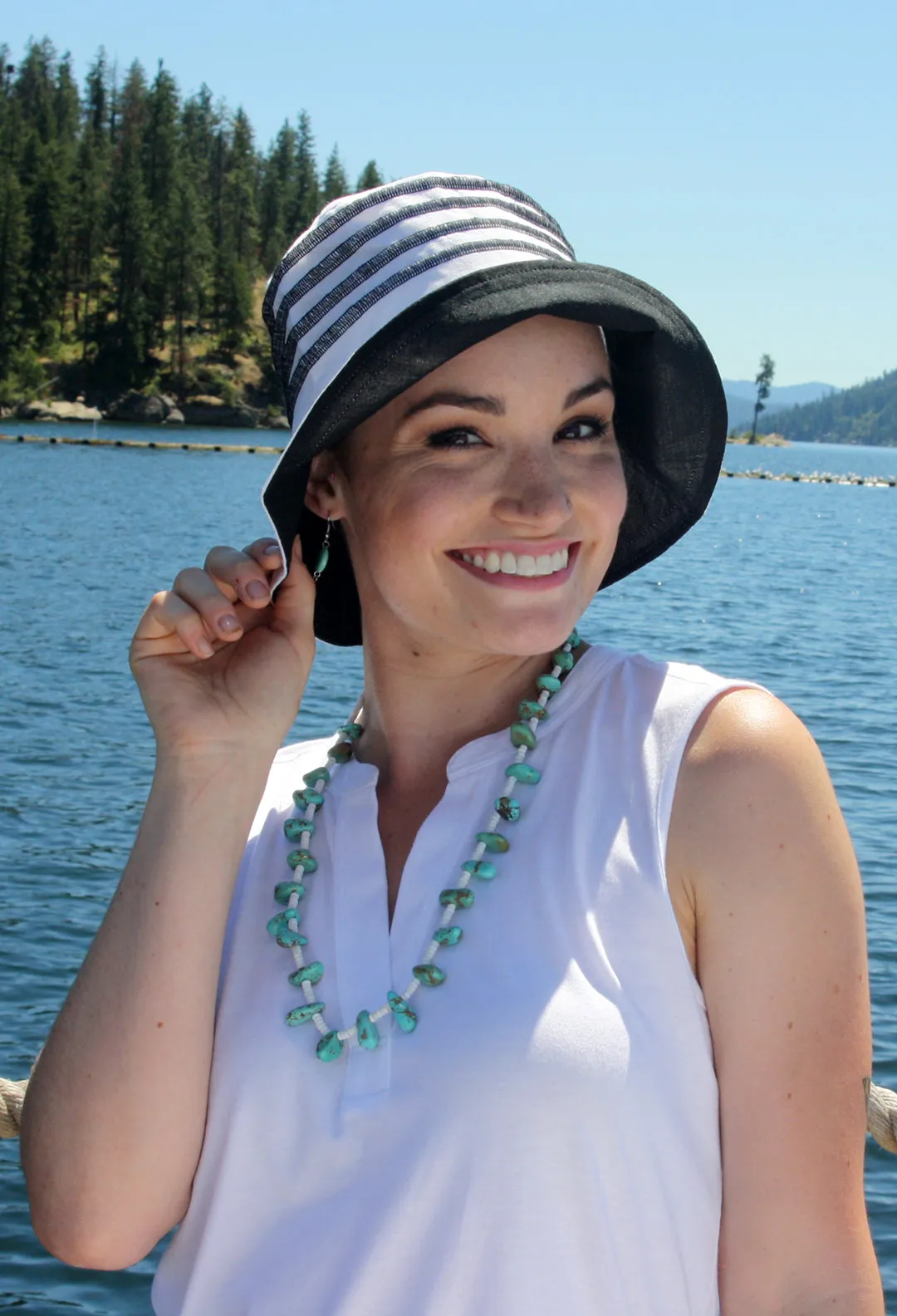 Seaside 100% Cotton Summer Hat for Women 50  UPF Sun Protection Hat