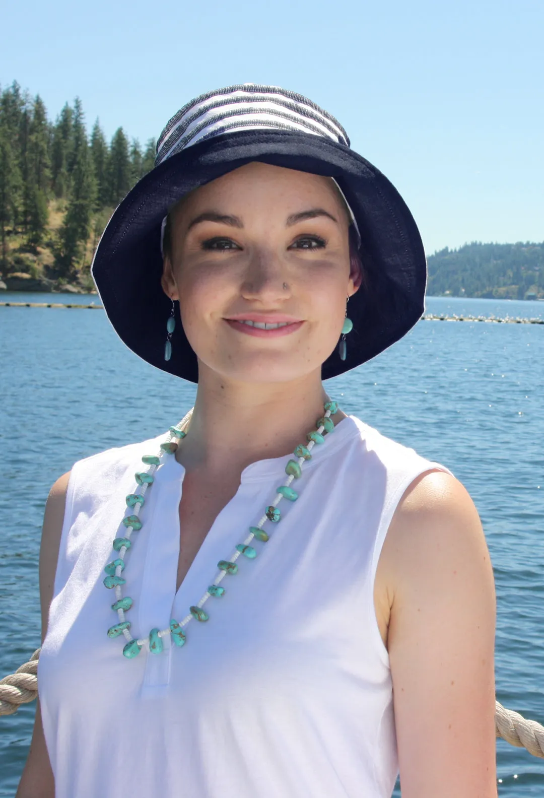 Seaside 100% Cotton Summer Hat for Women 50  UPF Sun Protection Hat