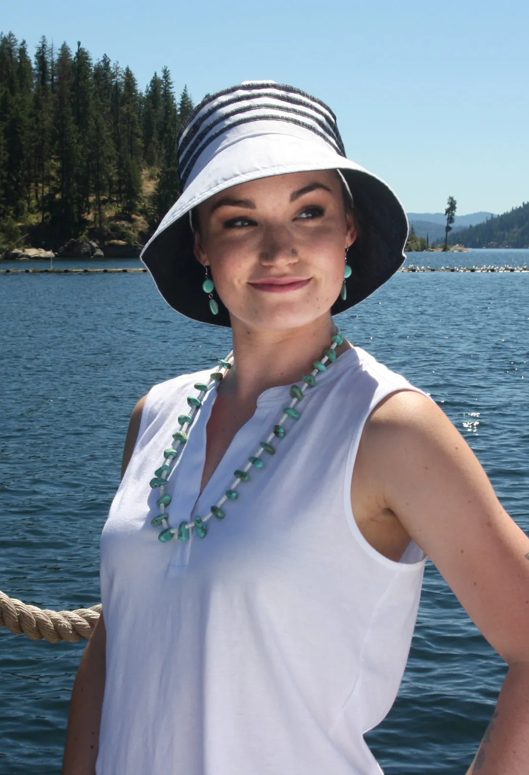 Seaside 100% Cotton Summer Hat for Women 50  UPF Sun Protection Hat