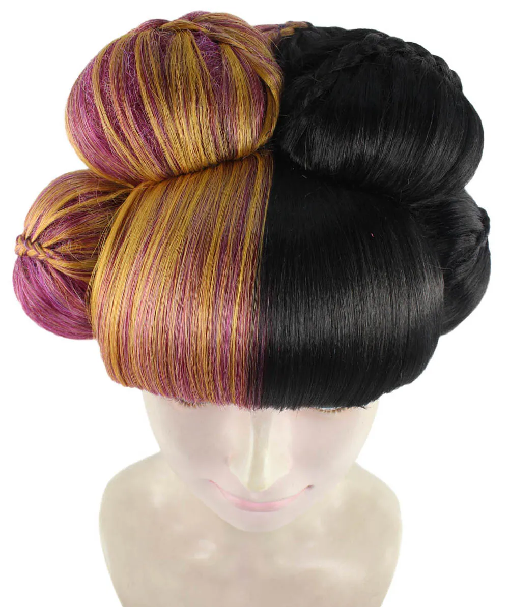 Singer Womens Wigs | Buns Style Purple Black Character Wig