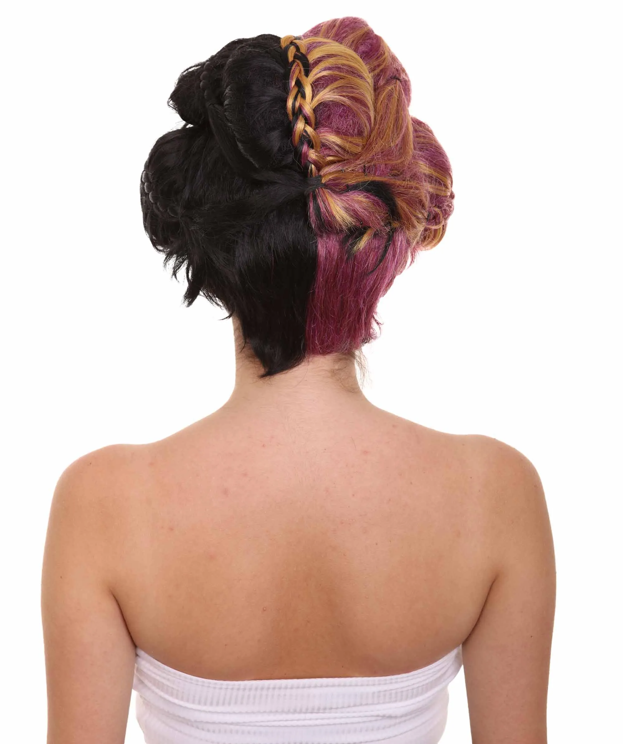 Singer Womens Wigs | Buns Style Purple Black Character Wig