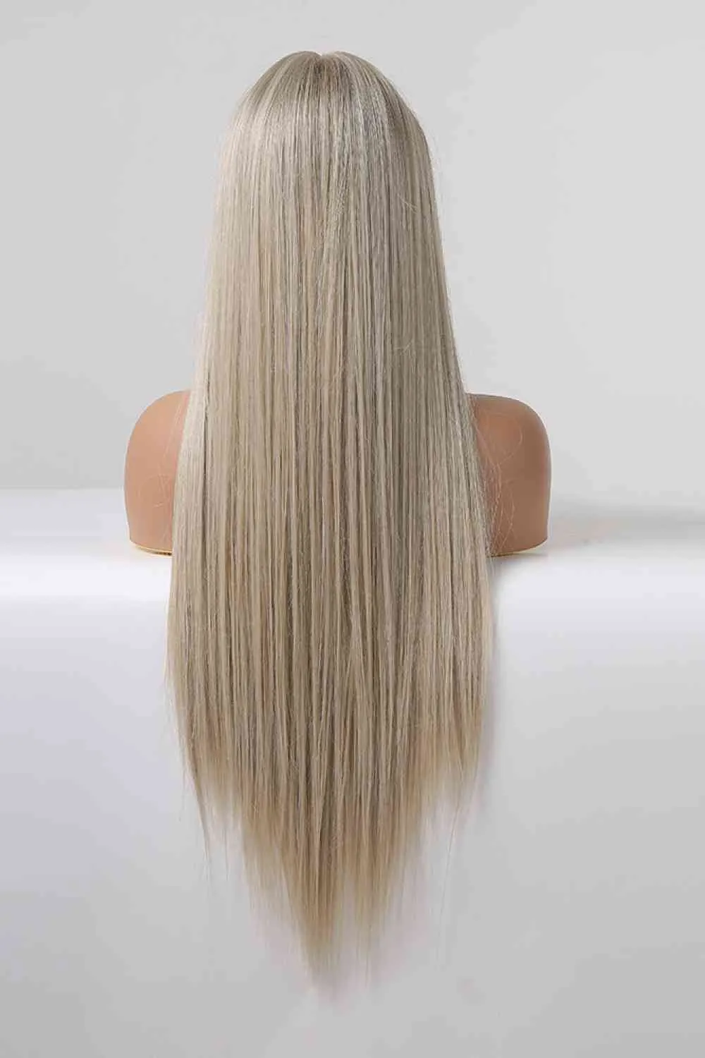 TEEK - Blonde/Ash Brown Root Lace Front Synthetic Straight 27" Wig
